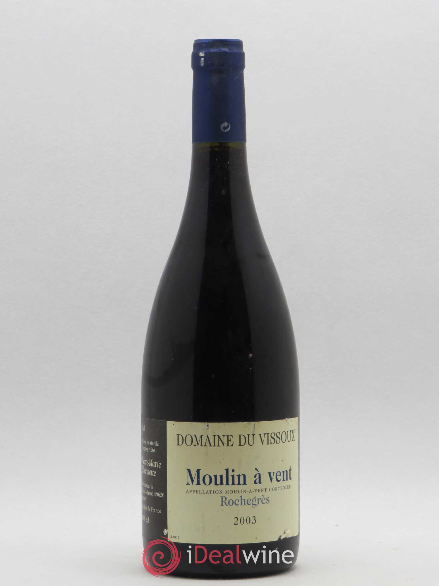 Moulin-à-Vent Rochegrès Domaine du Vissoux - P-M. Chermette 2003 - Lot de 1 bouteille - 0