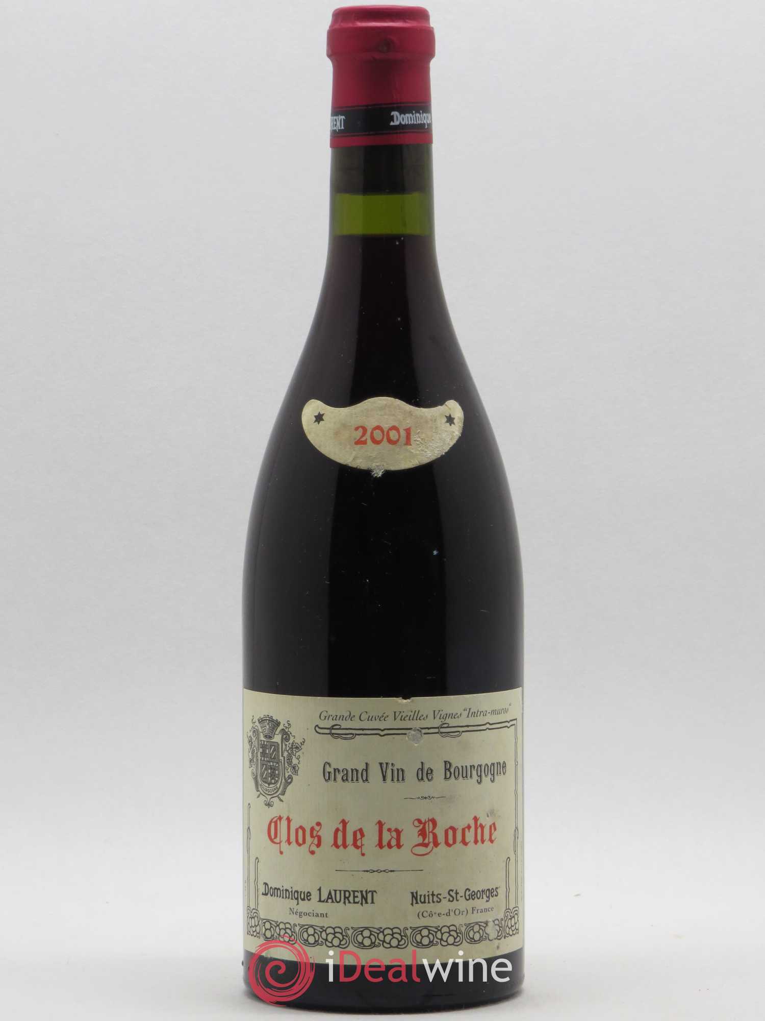 Clos de la Roche Grand Cru Vieilles vignes Intra-muros Dominique Laurent Intra muros 2001 - Lot de 1 bouteille - 0
