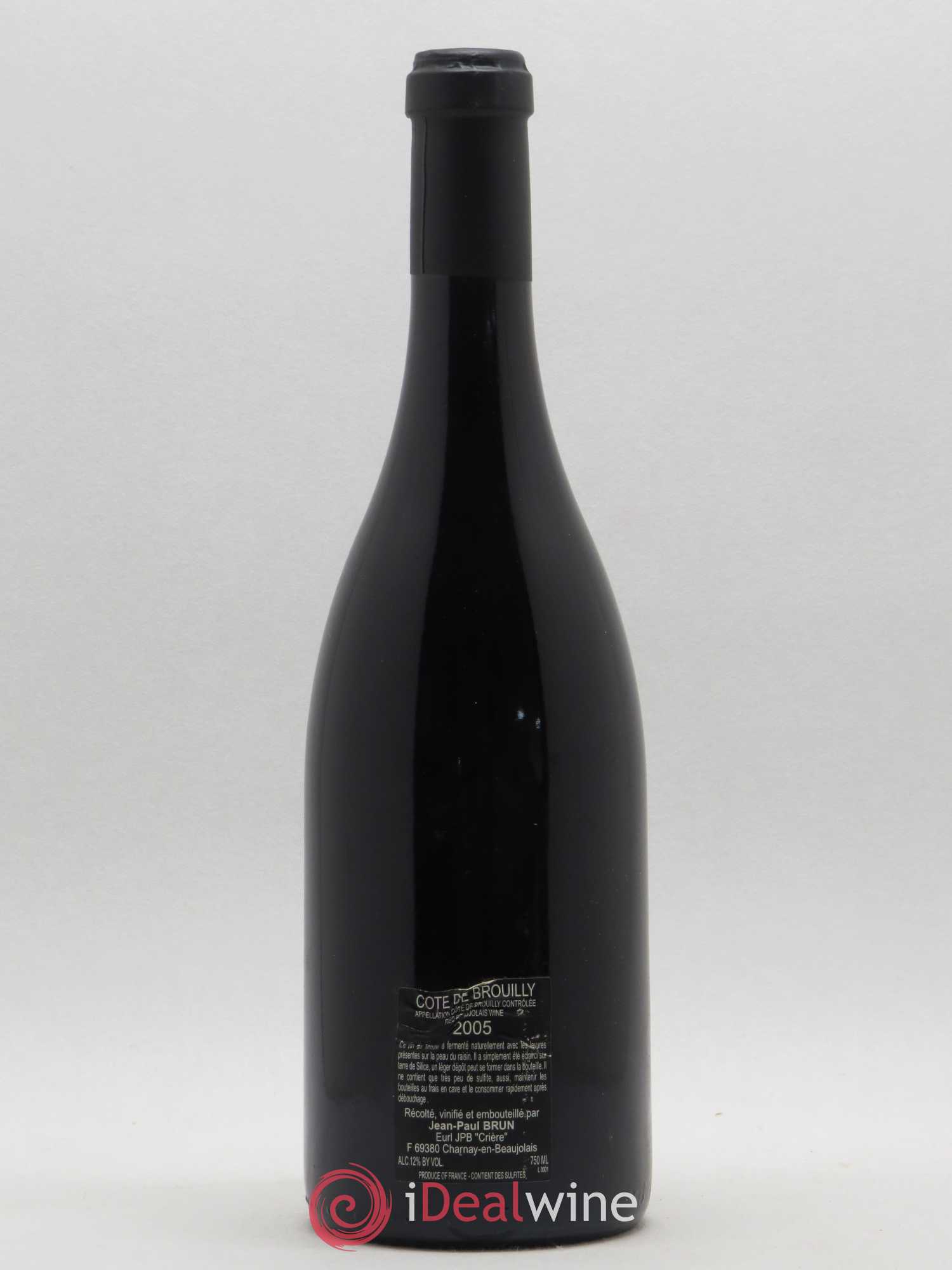Côte de Brouilly Terres dorées - J-P. Brun (Domaine des) 2005 - Posten von 1 Flasche - 1
