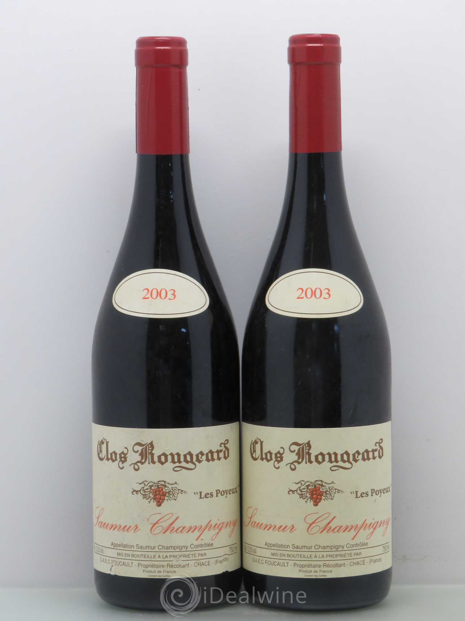 Saumur-Champigny Les Poyeux Clos Rougeard 2003 - Lot de 2 bouteilles - 0