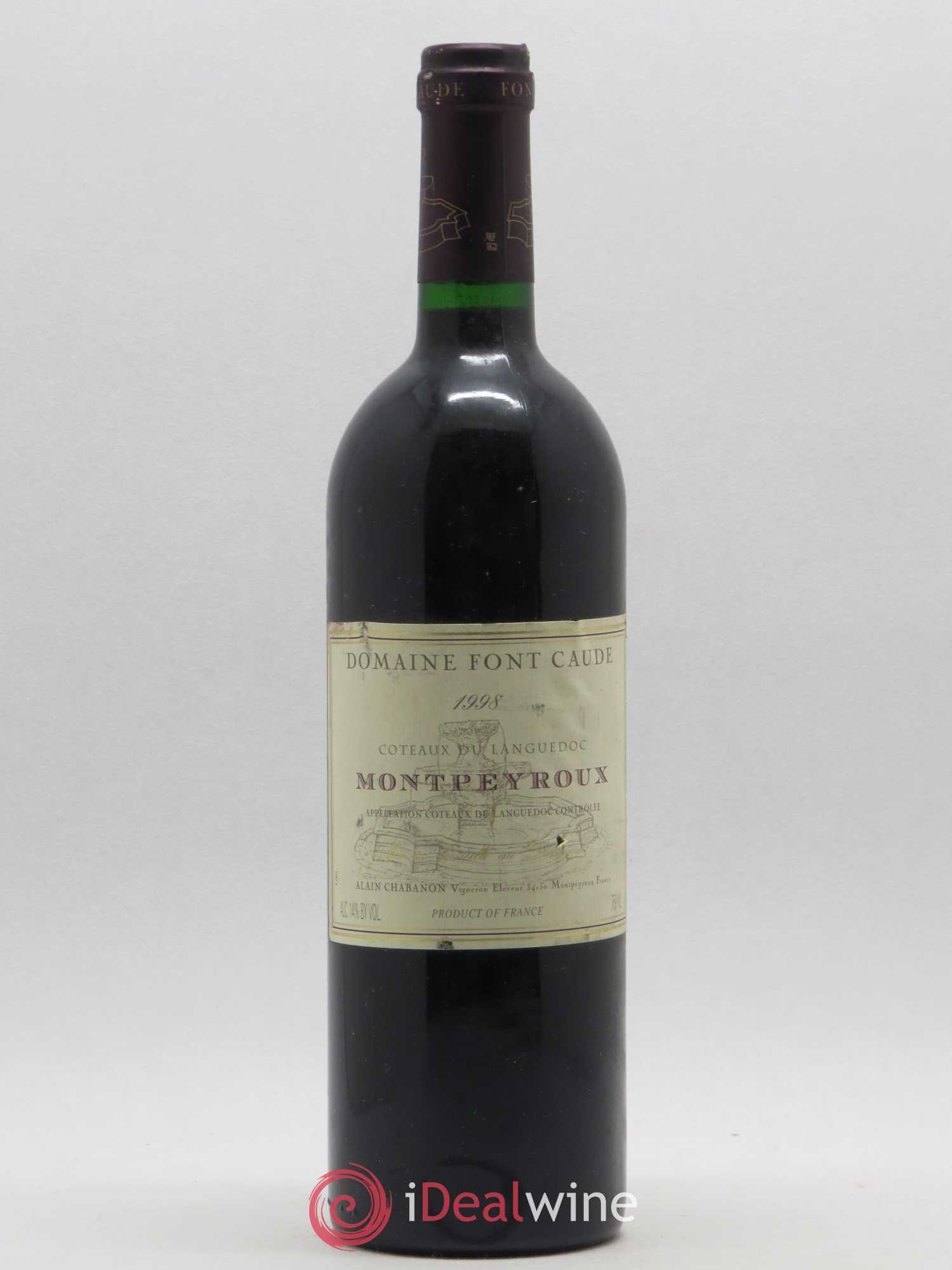 Coteaux du Languedoc Domaine de Fontcaude Alain Chabanon 1998 - Posten von 1 Flasche - 0