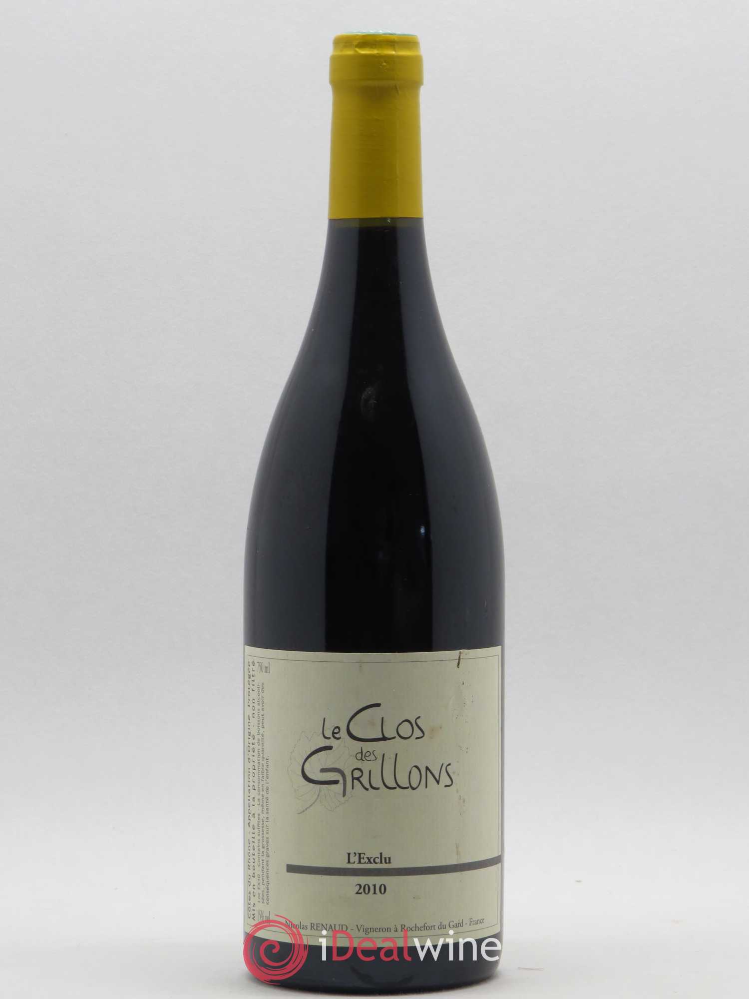Côtes-du-Rhône Clos des Grillons L'exclu 2010 - Lot de 1 bouteille - 0