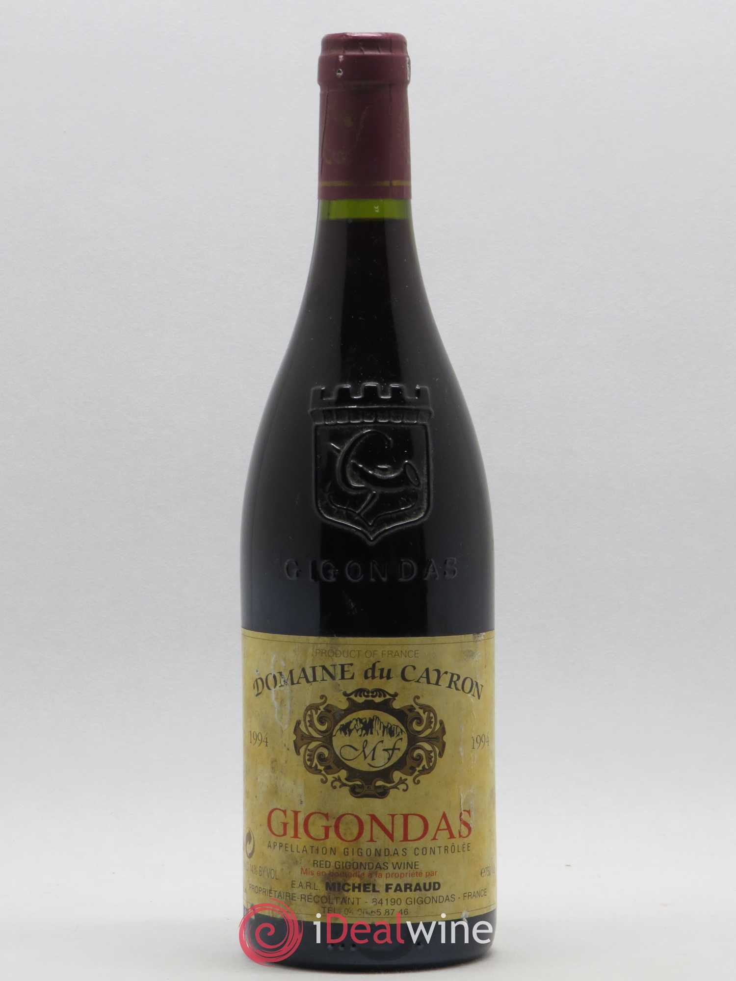 Gigondas Domaine du Cayron Michel Faraud 1994 - Posten von 1 Flasche - 0