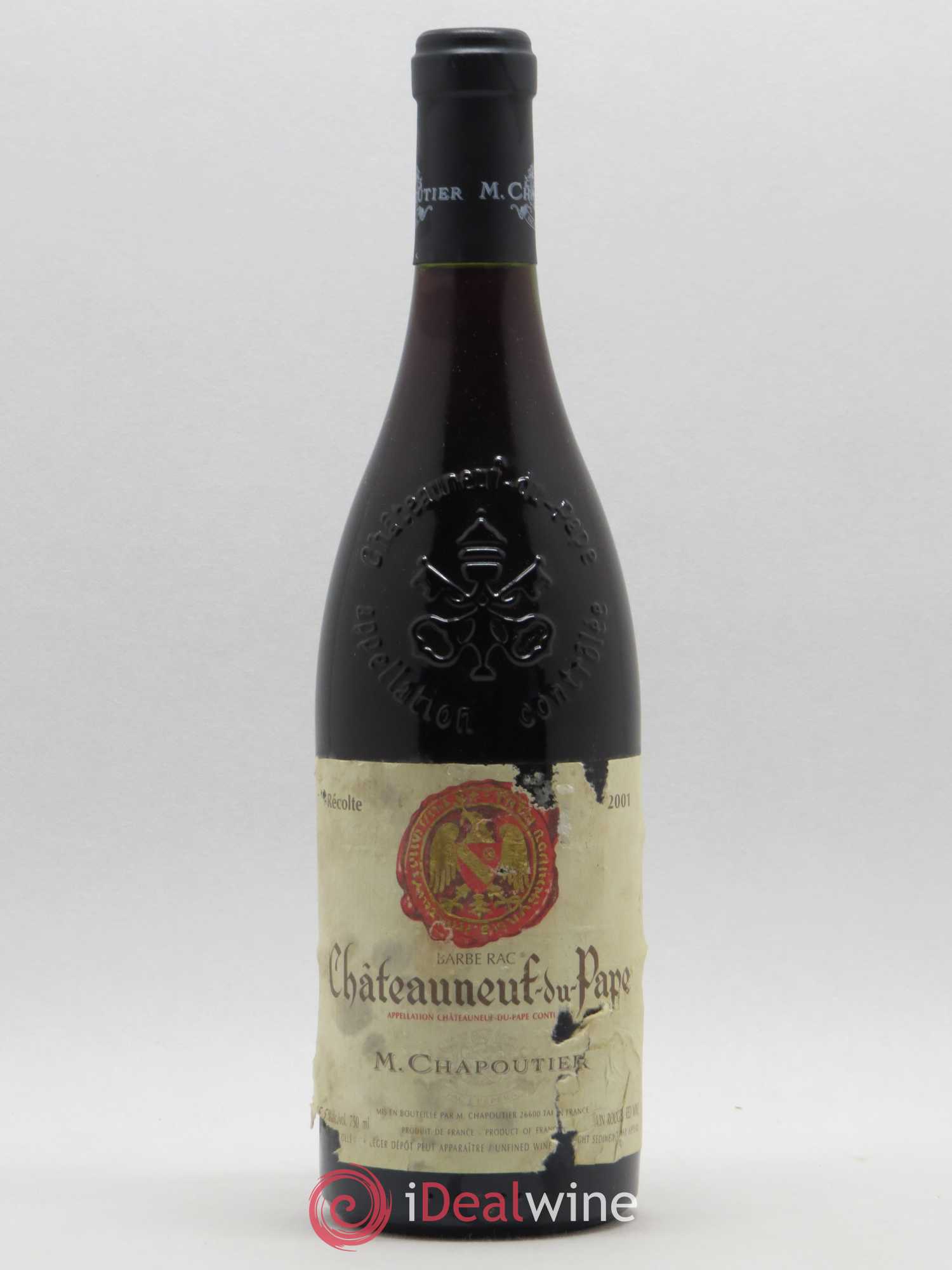 Châteauneuf-du-Pape Barbe Rac Chapoutier 2001 - Lot de 1 bouteille - 0
