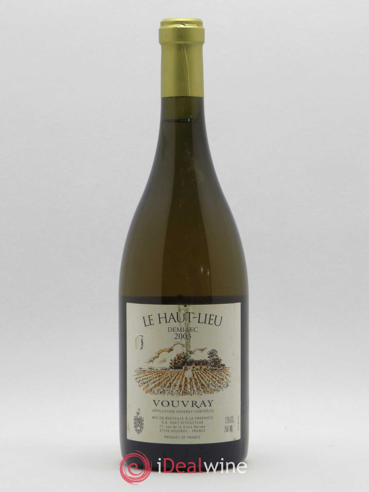 Vouvray Le Haut-Lieu Demi-Sec Domaine Huet 2003 - Lot de 1 bouteille - 0