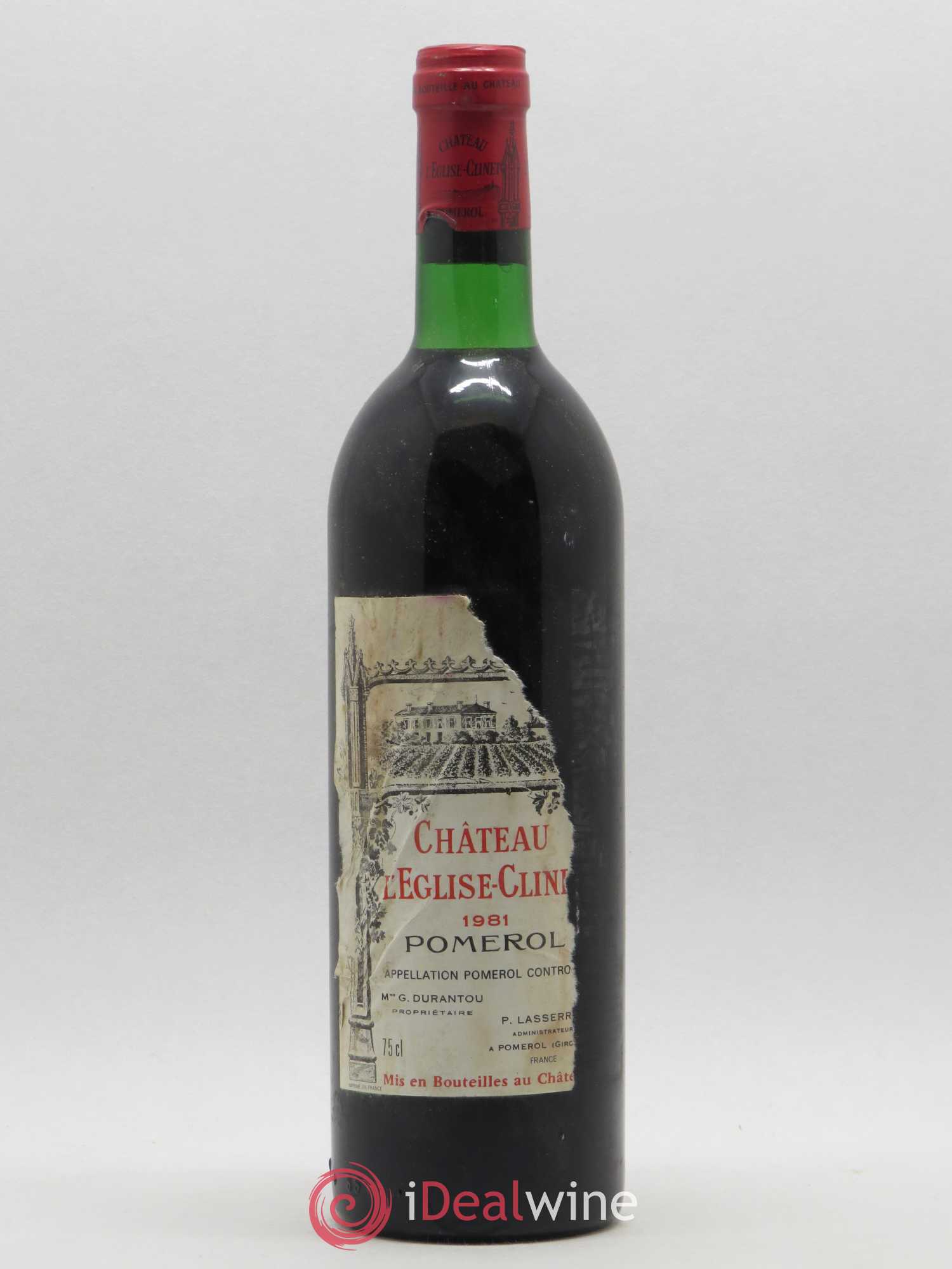 Château l' Église Clinet 1981 - Lot de 1 bouteille - 0