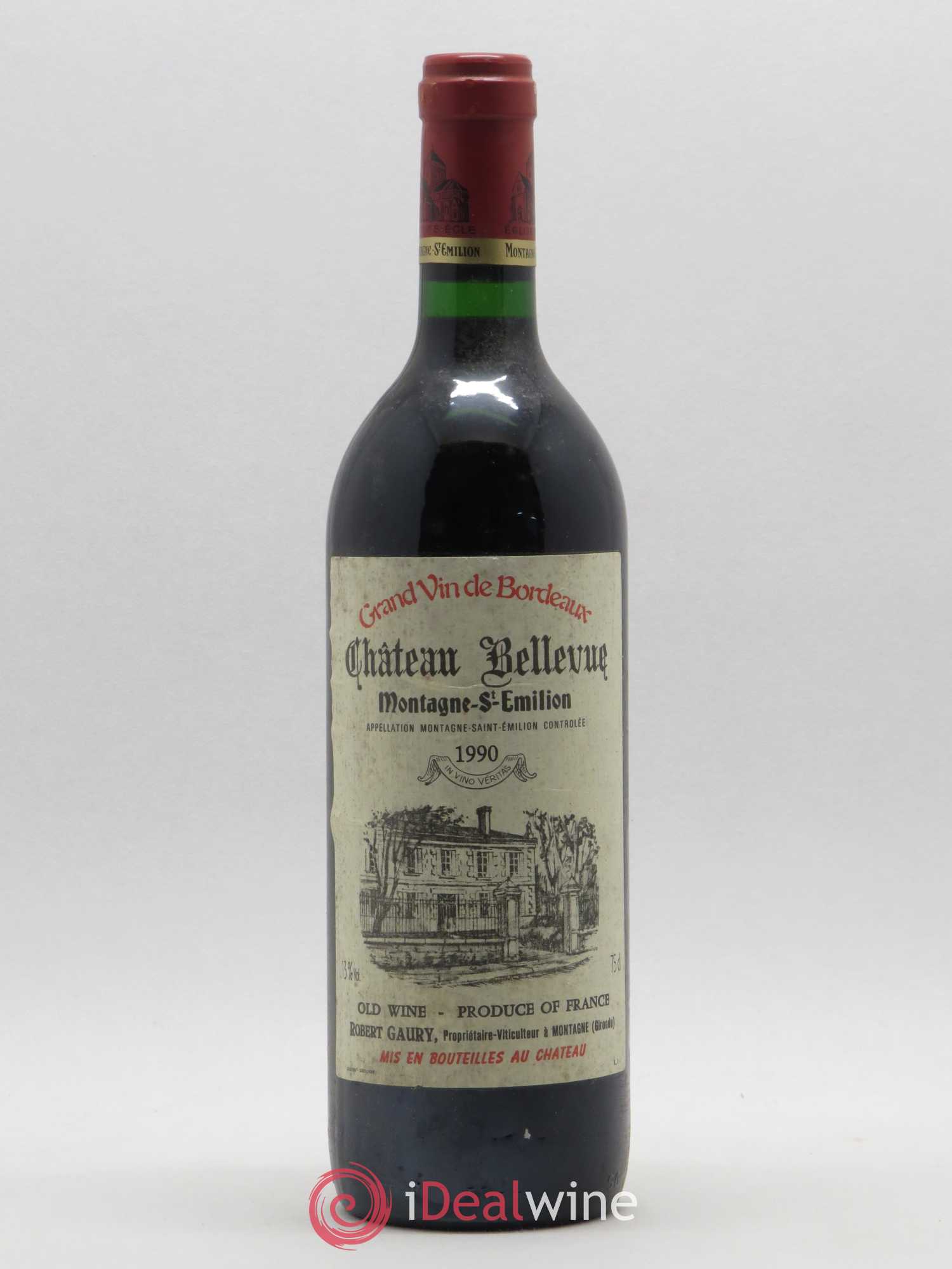 Montagne Saint-Émilion Château Bellevue 1990 - Lot de 1 bouteille - 0