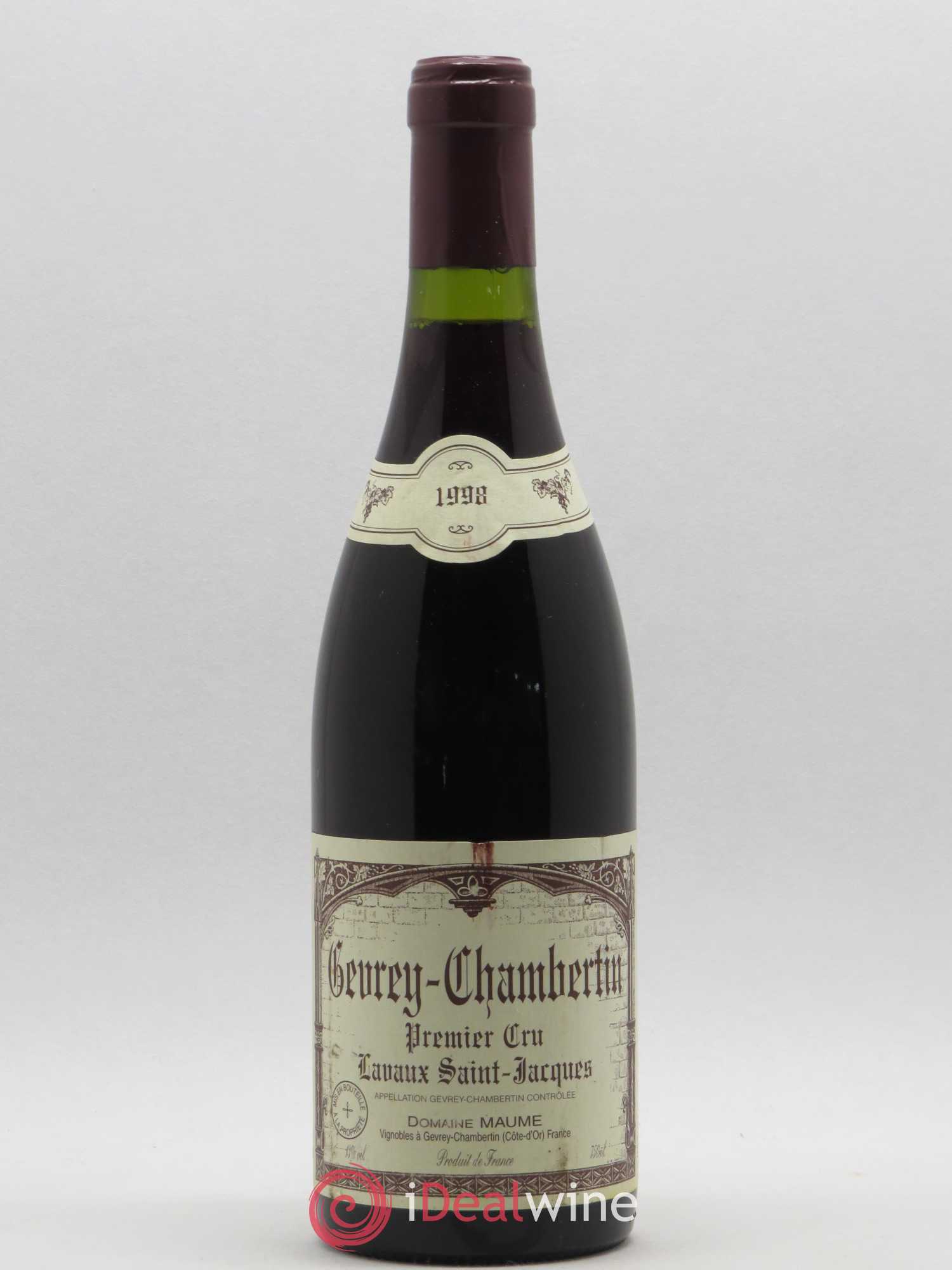 Gevrey-Chambertin 1er Cru Lavaux Saint Jacques Domaine Maume 1998 - Posten von 1 Flasche - 0