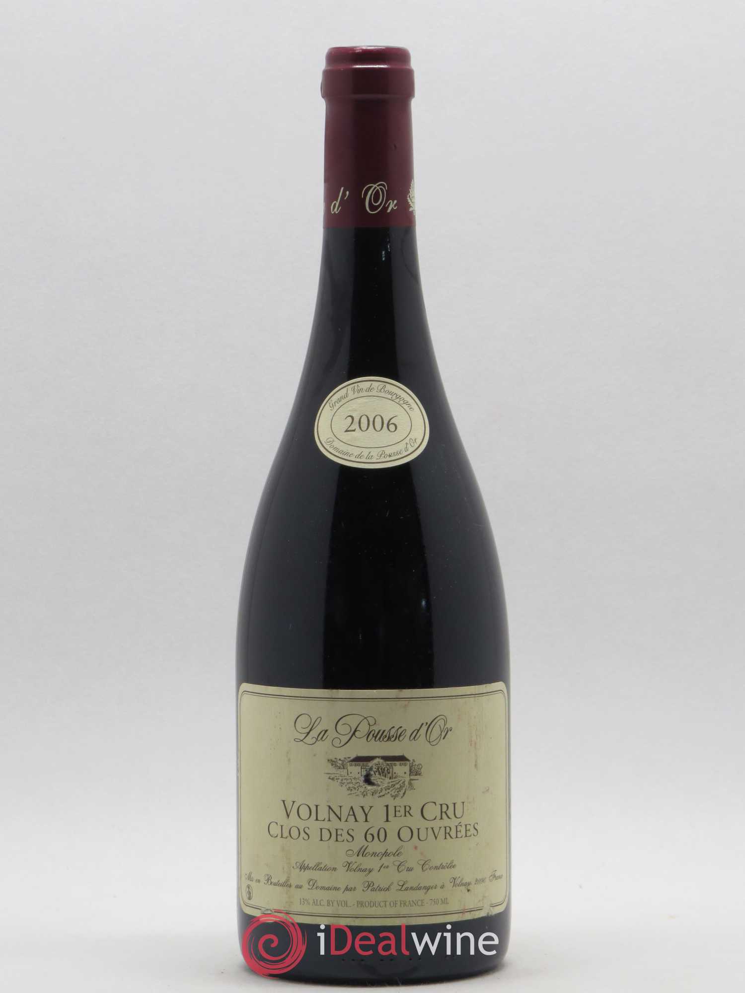 Volnay 1er Cru Clos des 60 ouvrées La Pousse d'Or (Domaine de) 2006 - Lot de 1 bouteille - 0