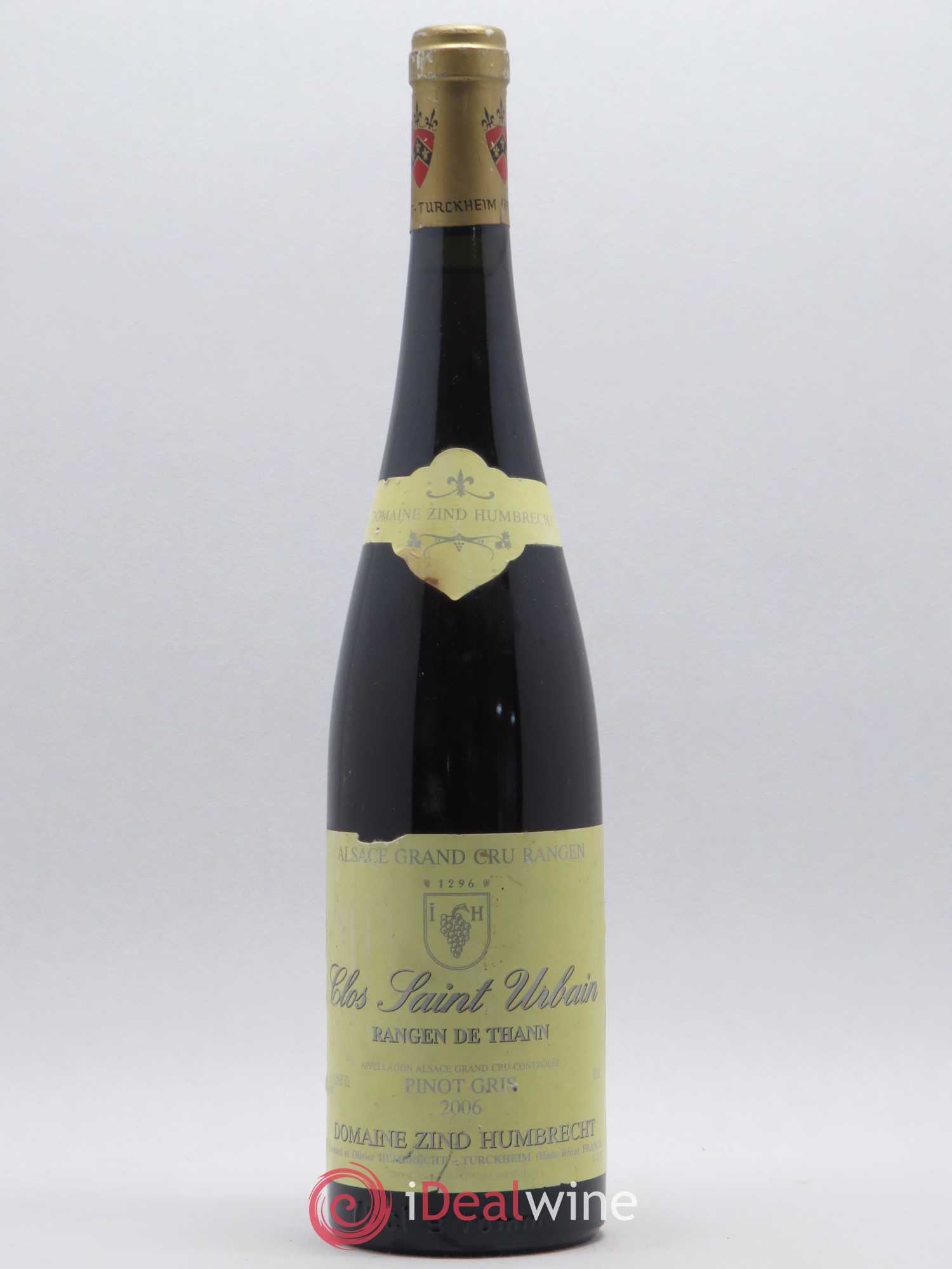 Alsace Pinot Gris Grand Cru Rangen de Thann Clos Saint-Urbain Zind-Humbrecht (Domaine) 2006 - Lot de 1 bouteille - 0