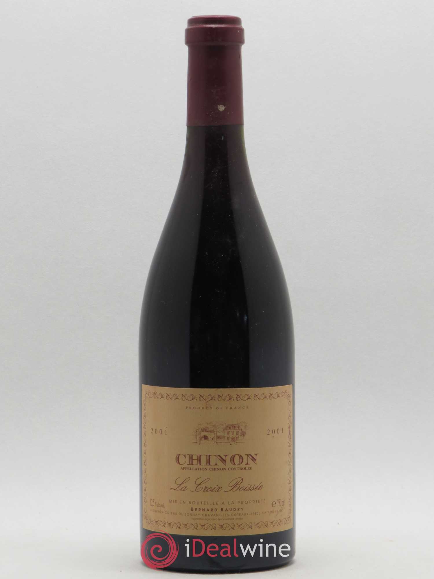 Chinon La Croix Boissée Bernard Baudry 2001 - Lot de 1 bouteille - 0