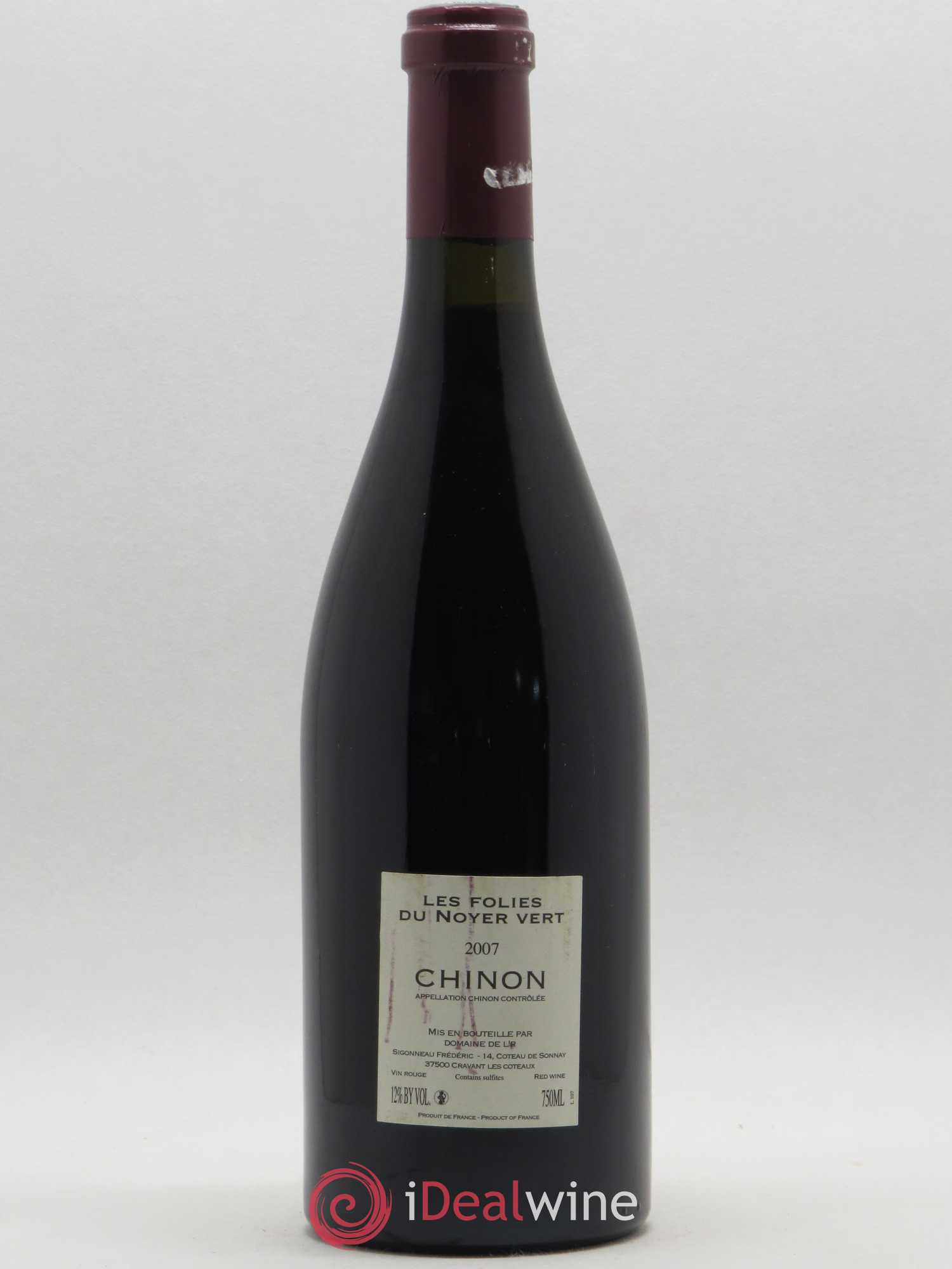 Chinon Les Folies du Noyer Vert Domaine de L'R. Sigonneau 2007 - Posten von 1 Flasche - 1
