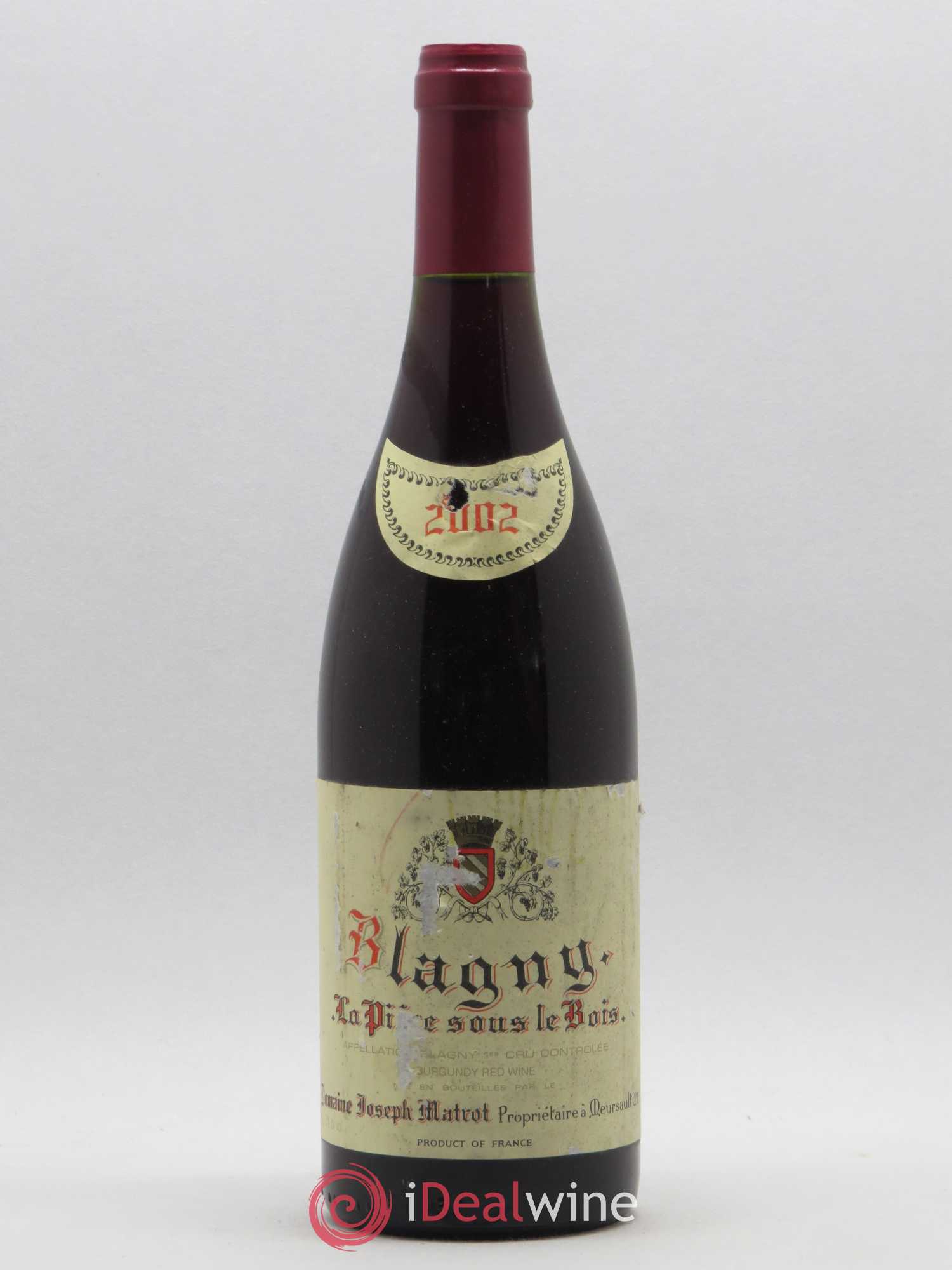 Blagny 1er Cru La piece sous le bois Domaine Joseph Matrot 2002 - Posten von 1 Flasche - 0