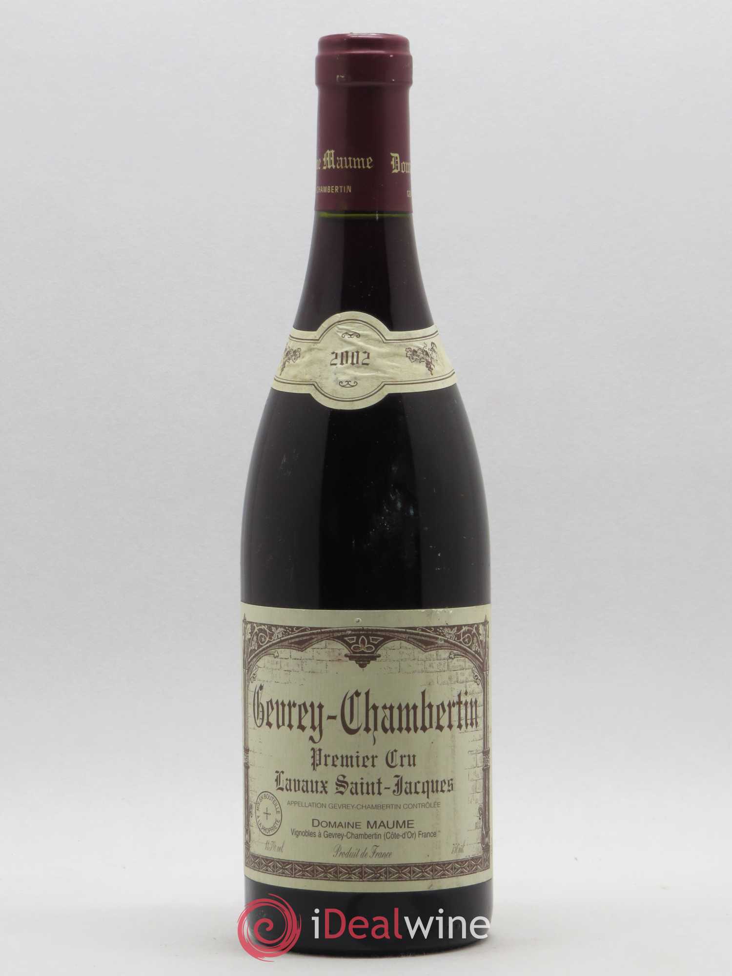 Gevrey-Chambertin 1er Cru Lavaux Saint Jacques Domaine Maume 2002 - Posten von 1 Flasche - 0