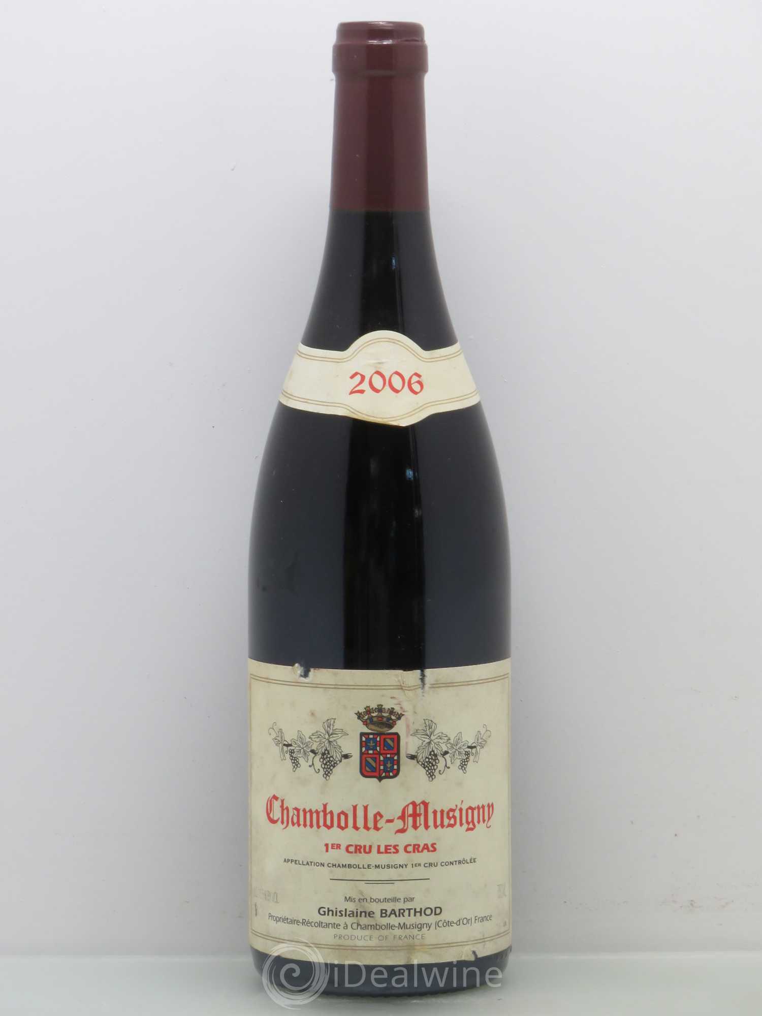 Chambolle-Musigny 1er Cru Les Cras Ghislaine Barthod 2006 - Lot de 1 bouteille - 0