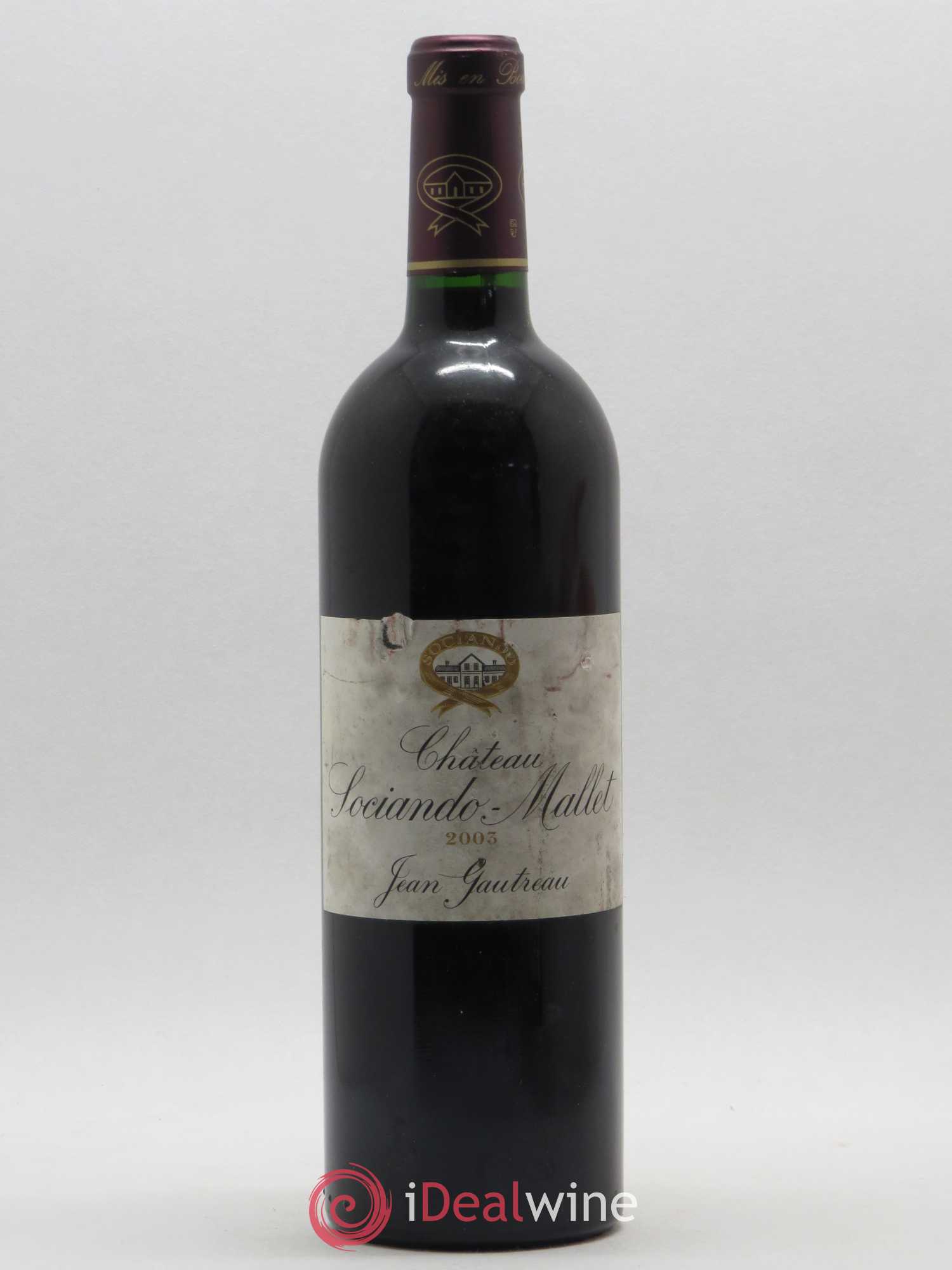 Château Sociando Mallet 2003 - Lot de 1 bouteille - 0