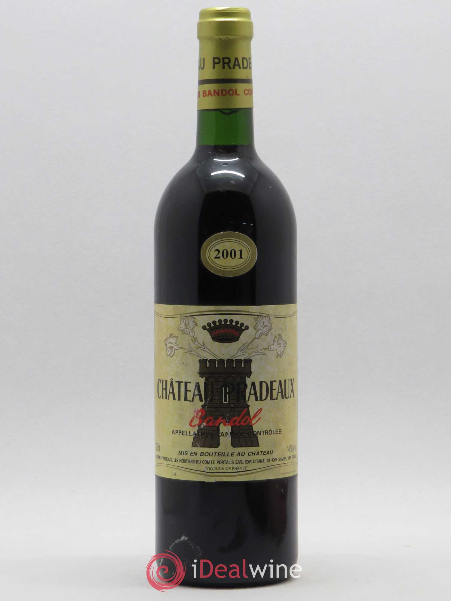 Bandol Château Pradeaux Famille Portalis 2001 - Lot de 1 bouteille - 0