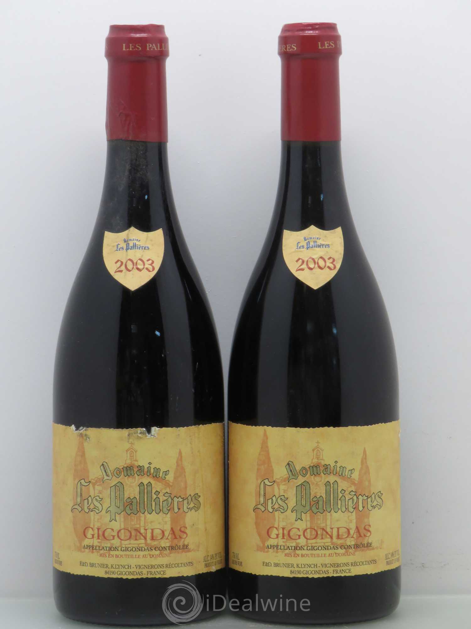Gigondas Les Pallières - Brunier 2003 - Posten von 2 Flaschen - 0