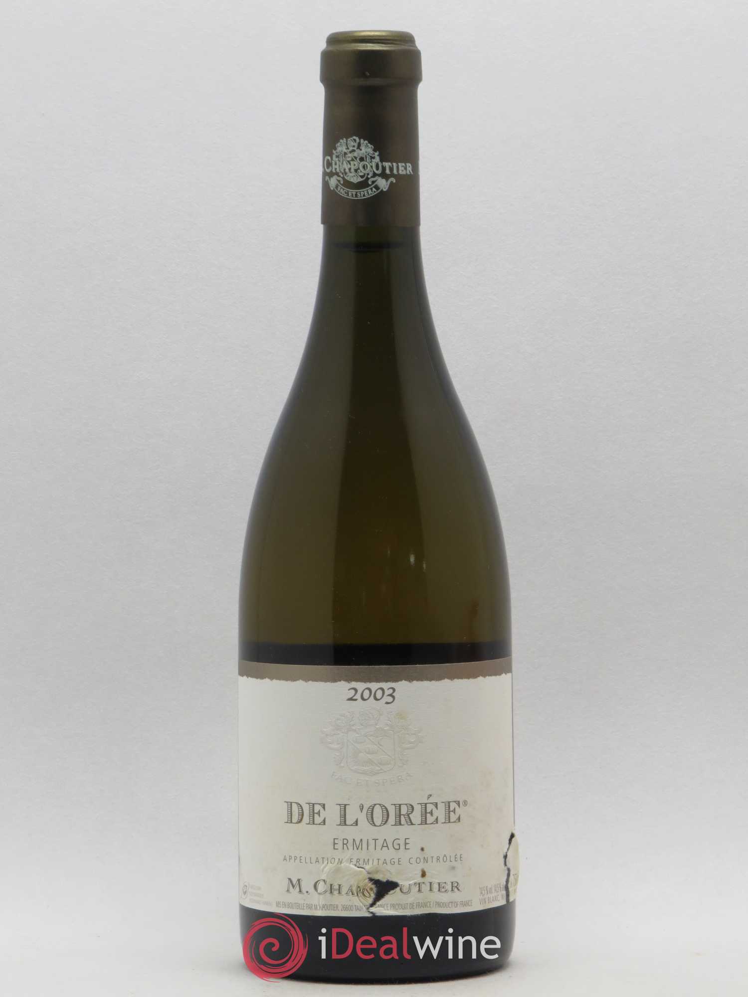 Hermitage Ermitage de l'Orée Chapoutier 2003 - Posten von 1 Flasche - 0