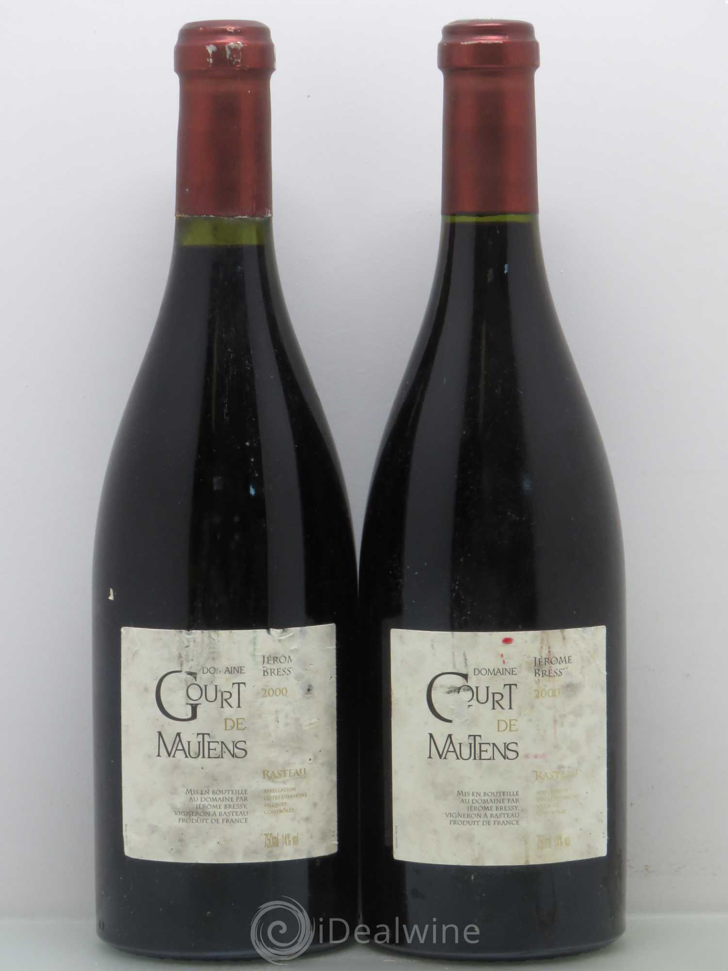 Rasteau Domaine Gourt de Mautens - Jérôme Bressy 2000 - Lot de 2 bouteilles - 0