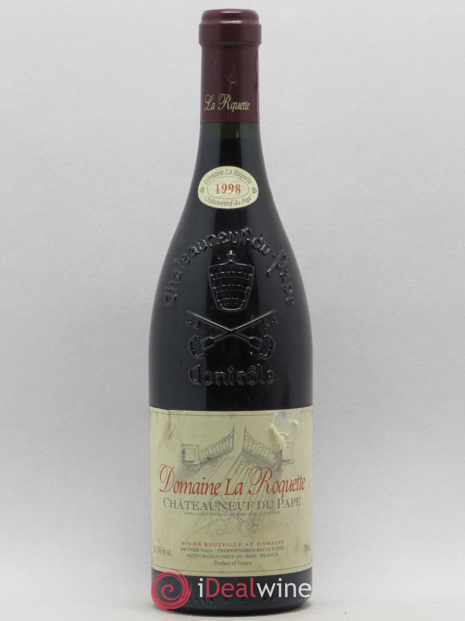 Châteauneuf-du-Pape La Roquète - Anciennement La Roquette (Domaine de) Vignobles Brunier 1998 - Lot de 1 bouteille - 0