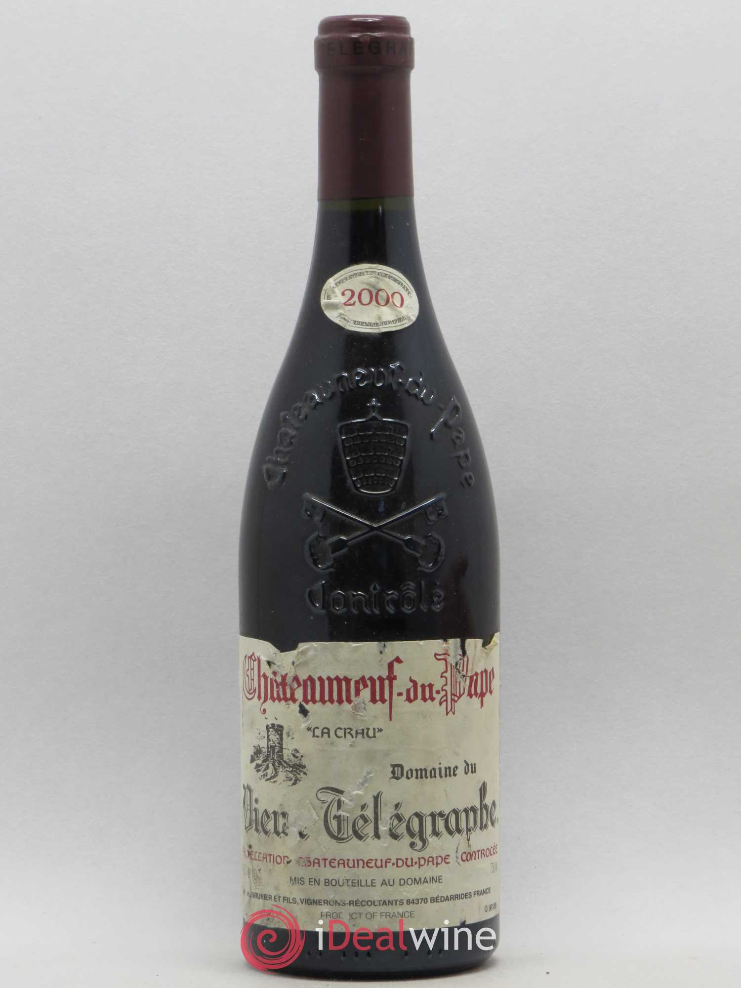 Châteauneuf-du-Pape Vieux Télégraphe (Domaine du) Vignobles Brunier 2000 - Lot de 1 bouteille - 0