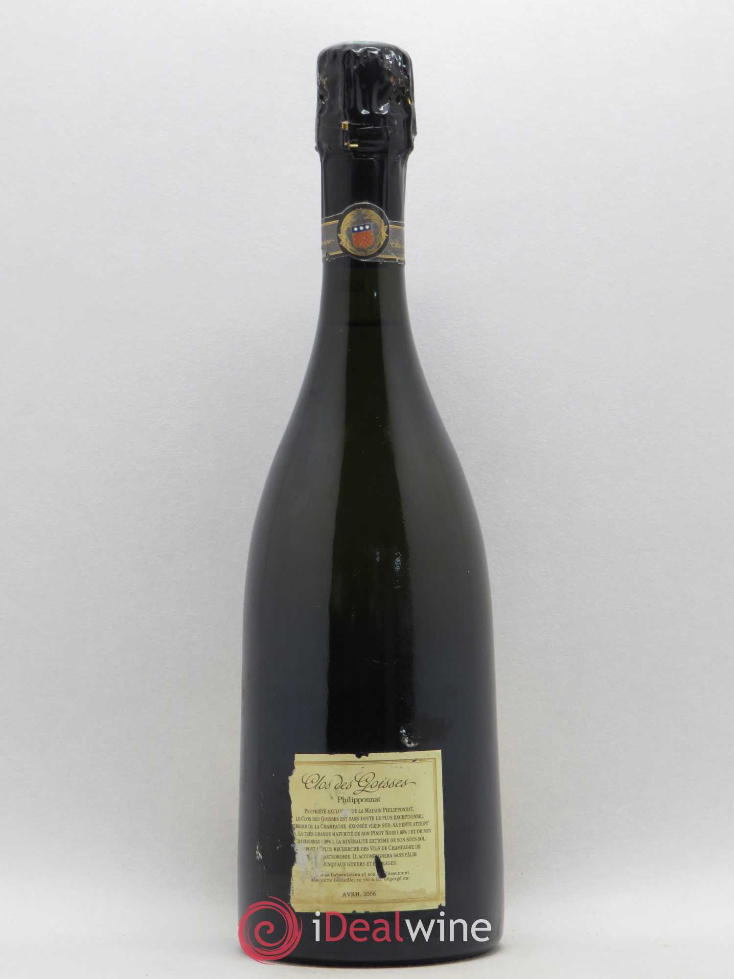 Clos des Goisses Philipponnat 1996 - Lot de 1 bouteille - 1
