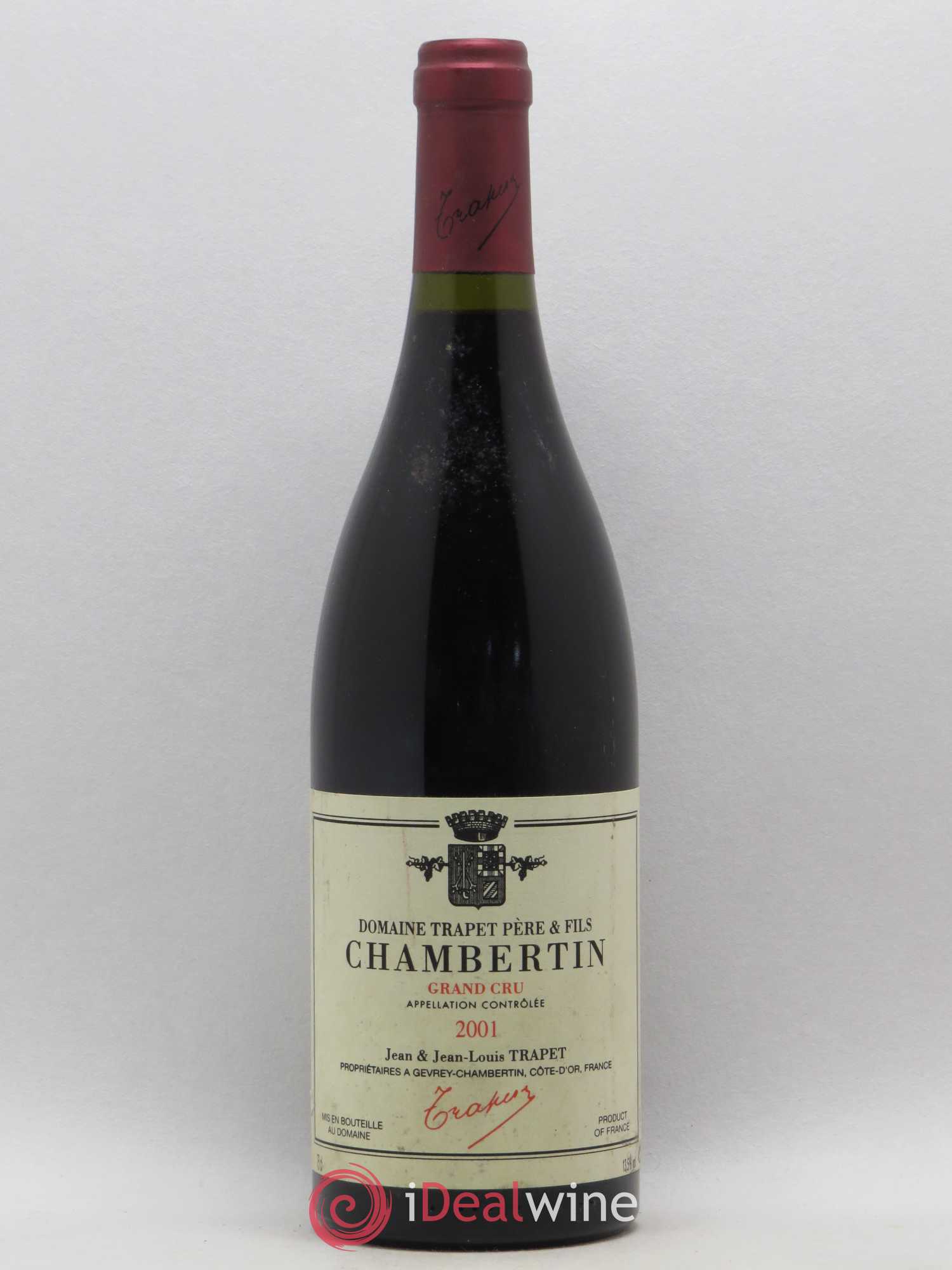 Chambertin Grand Cru Domaine Trapet 2001 - Lot de 1 bouteille - 0