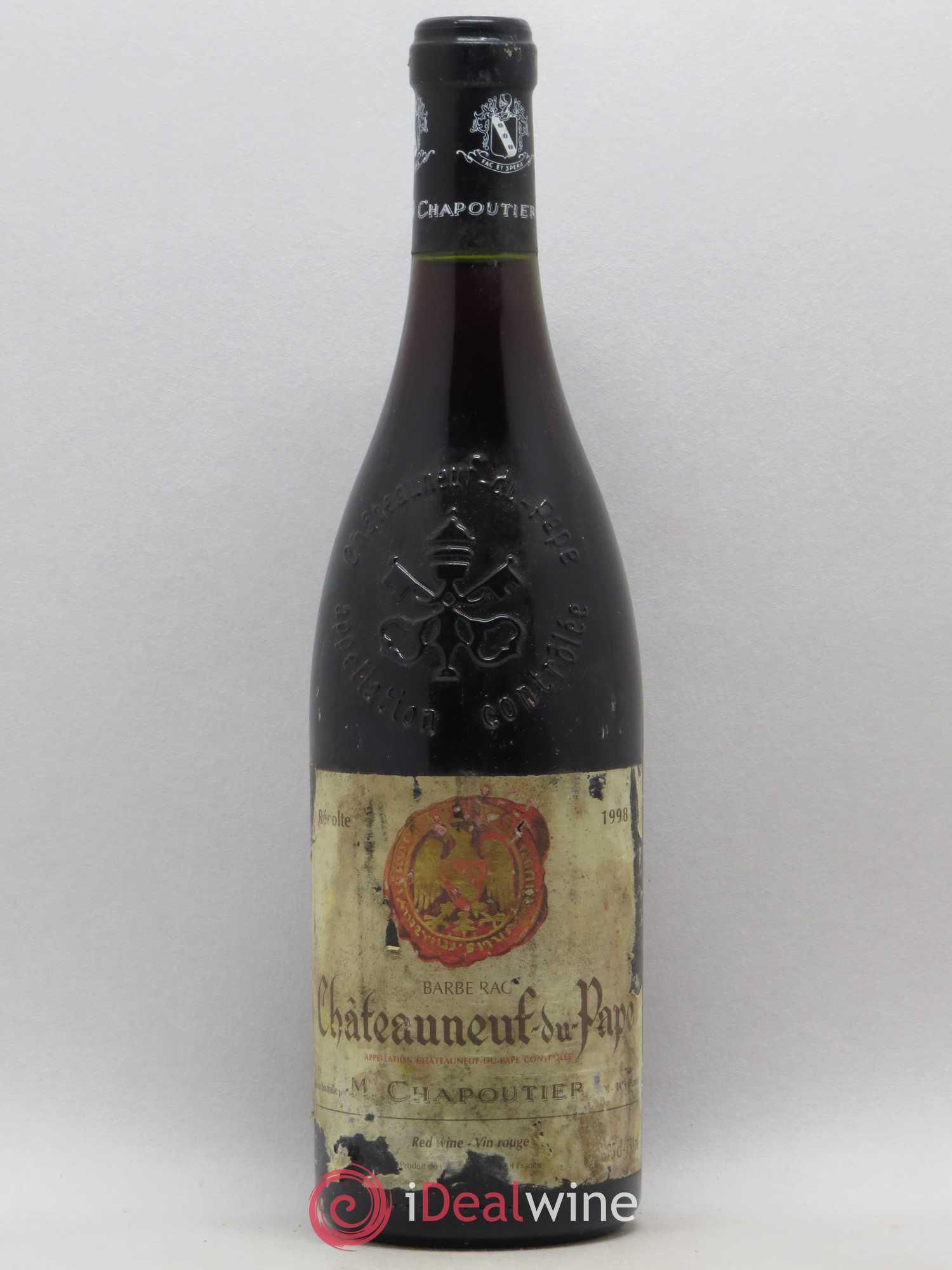 Châteauneuf-du-Pape Barbe Rac Chapoutier 1998 - Lot de 1 bouteille - 0