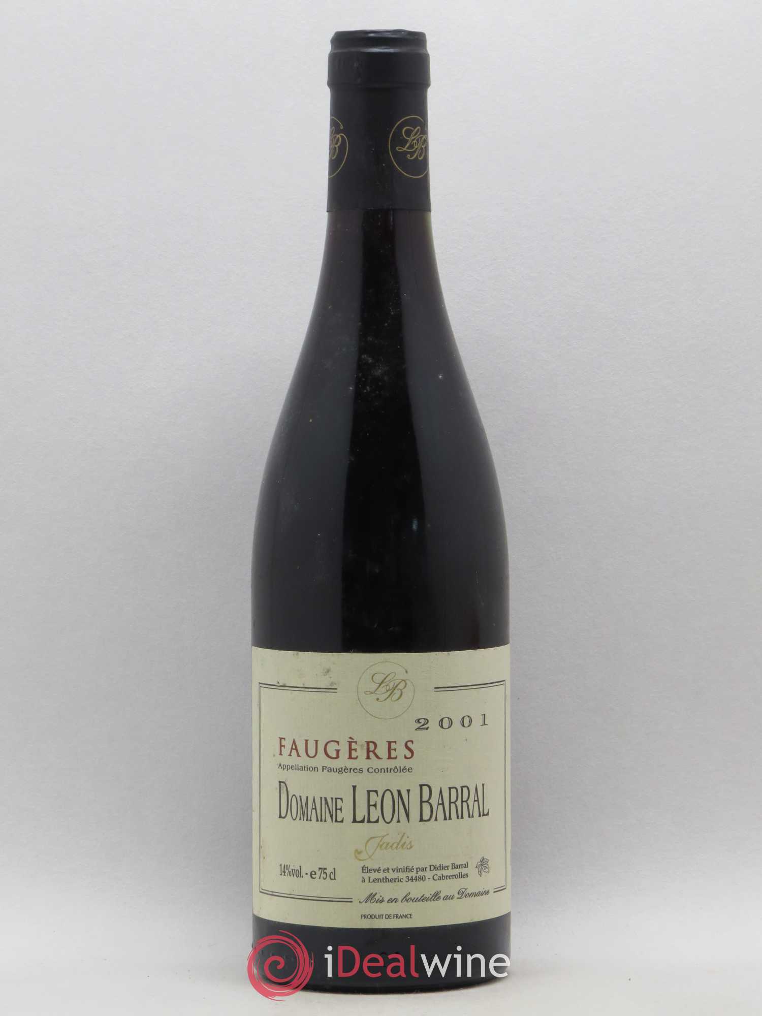 Faugères Jadis Domaine Léon Barral 2001 - Lot de 1 bouteille - 0