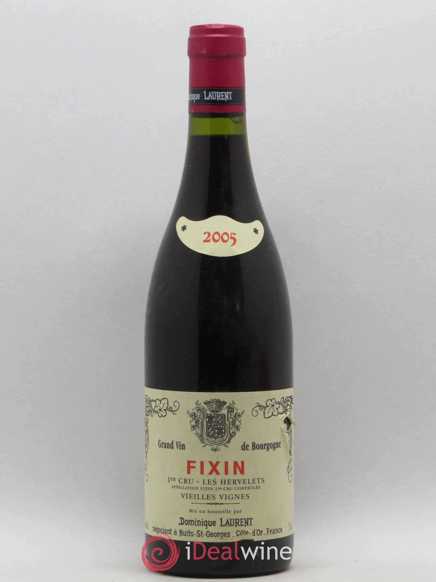 Fixin 1er Cru Les Hervelets Vieilles vignes Dominique Laurent 2005 - Posten von 1 Flasche - 0