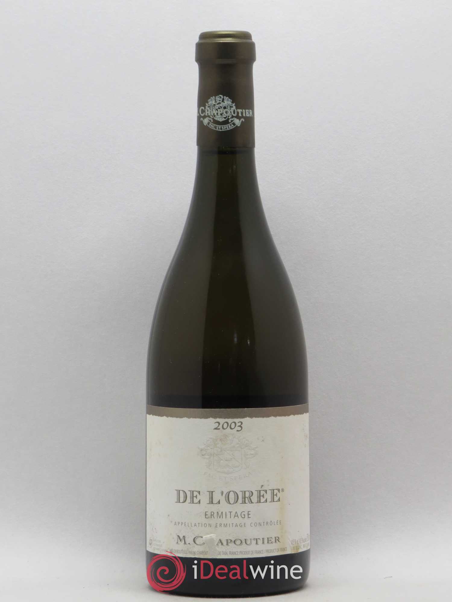 Hermitage Ermitage de l'Orée Chapoutier 2003 - Posten von 1 Flasche - 0