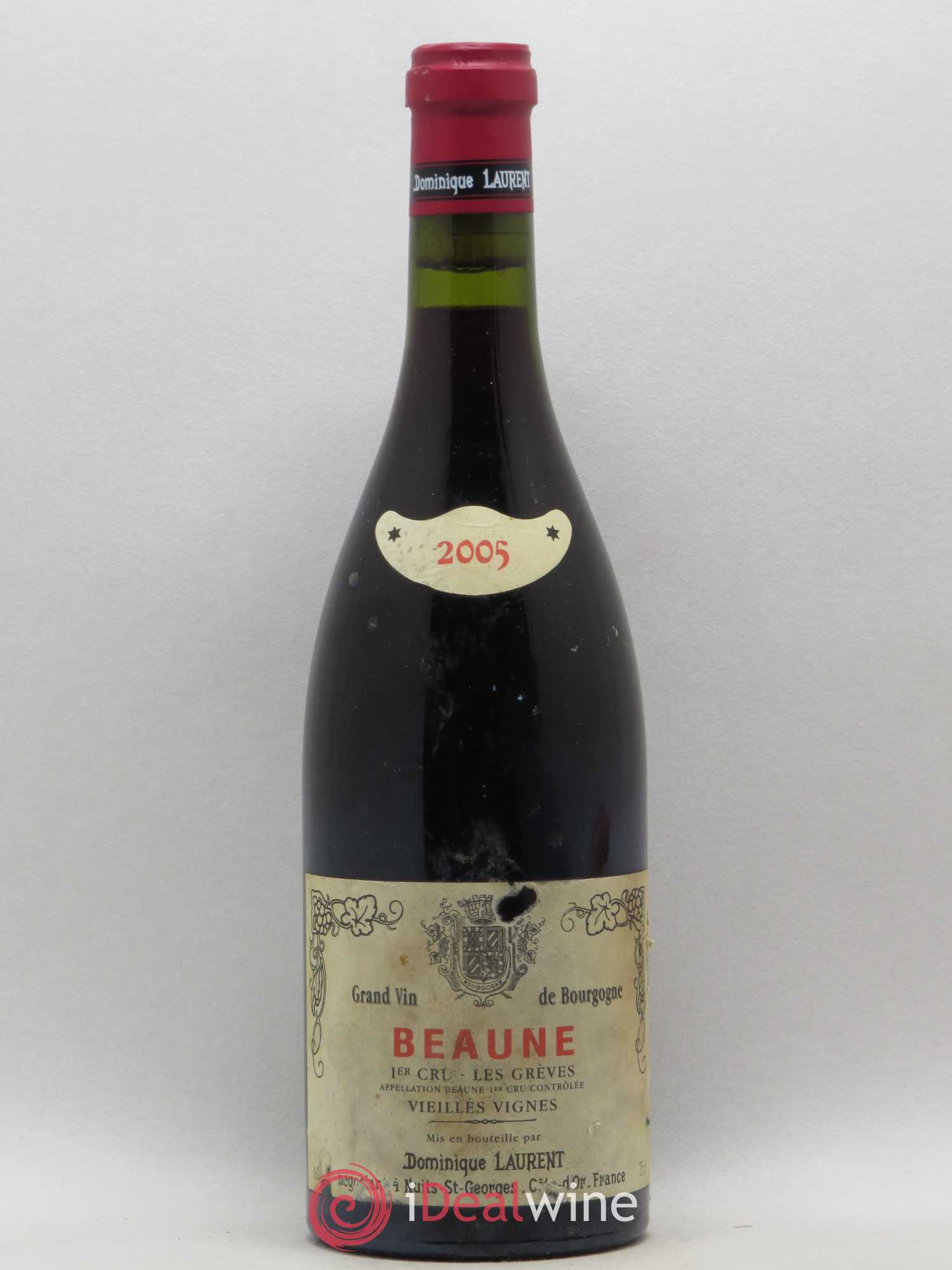 Beaune 1er Cru Les Grèves Vieilles vignes Dominique Laurent 2005 - Posten von 1 Flasche - 0