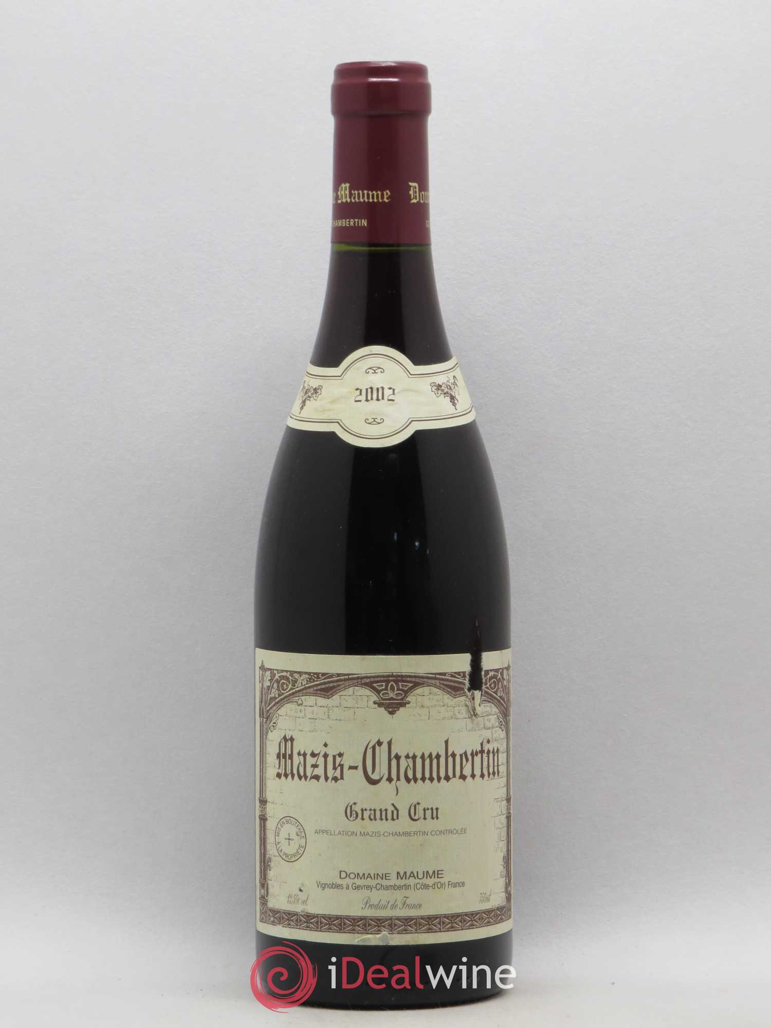 Mazis-Chambertin Grand Cru Domaine Maume 2002 - Posten von 1 Flasche - 0