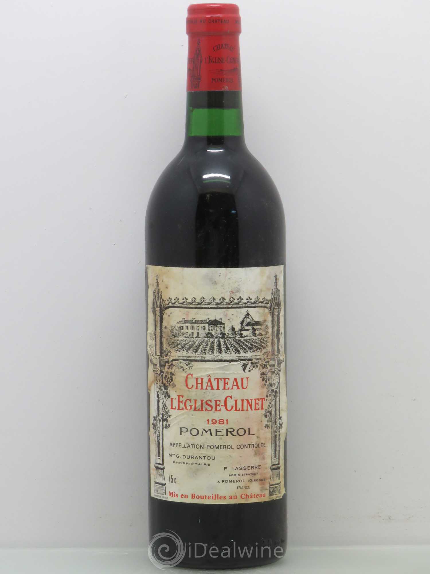 Château l' Église Clinet 1981 - Lot de 1 bouteille - 0
