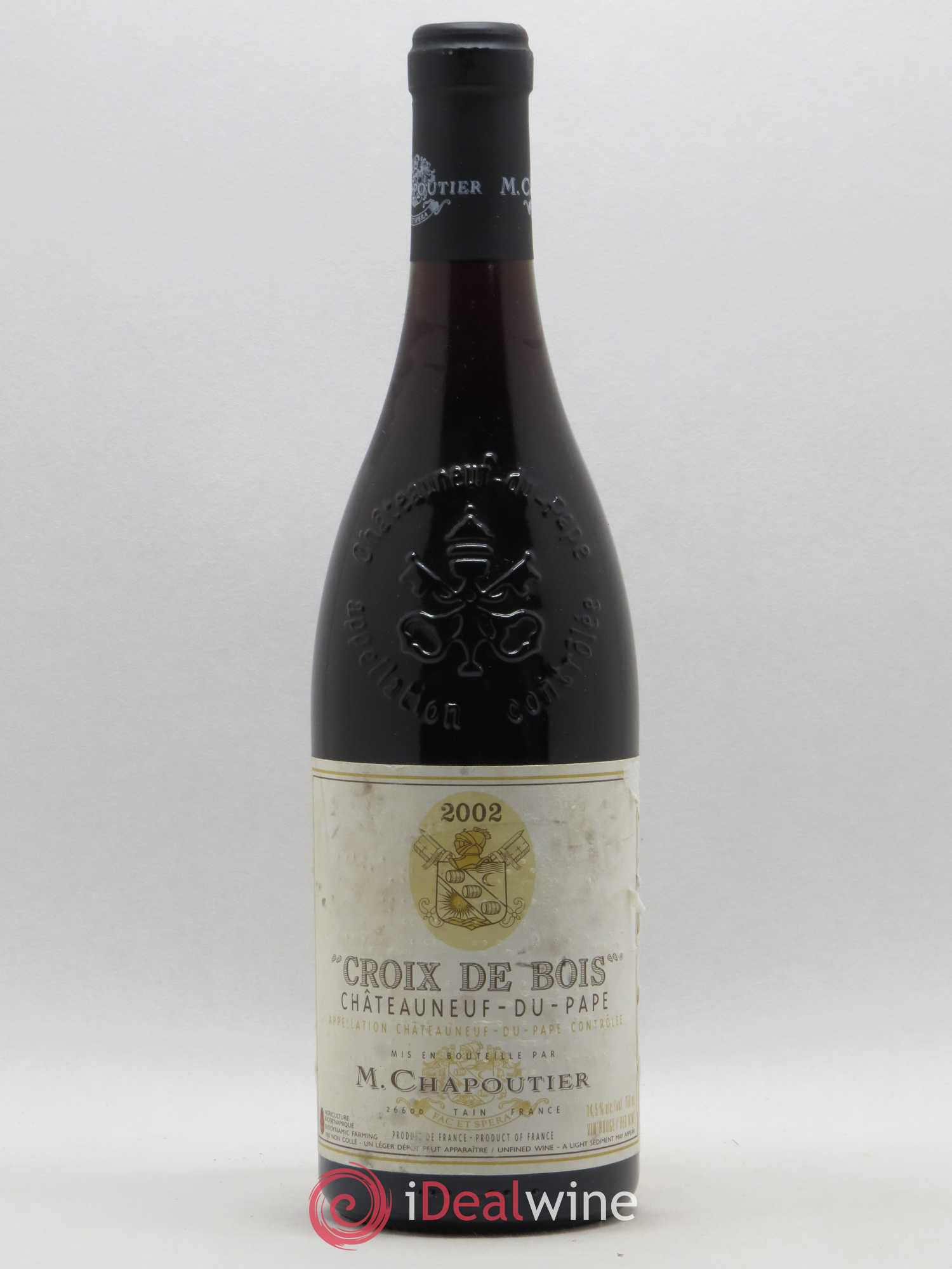 Châteauneuf-du-Pape Croix de Bois Chapoutier 2002 - Lot de 1 bouteille - 0