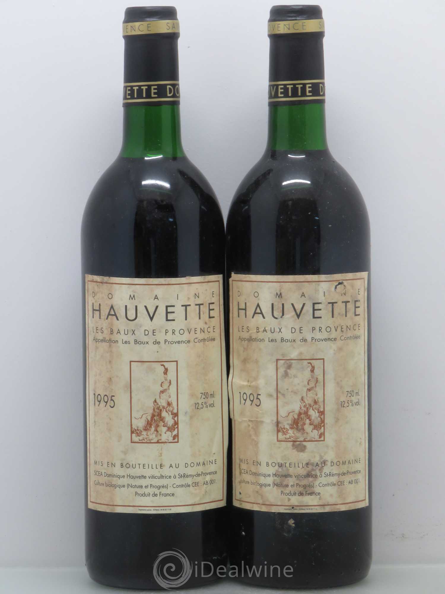 Baux de Provence Hauvette (Domaine) 1995 - Lot de 2 bouteilles - 0
