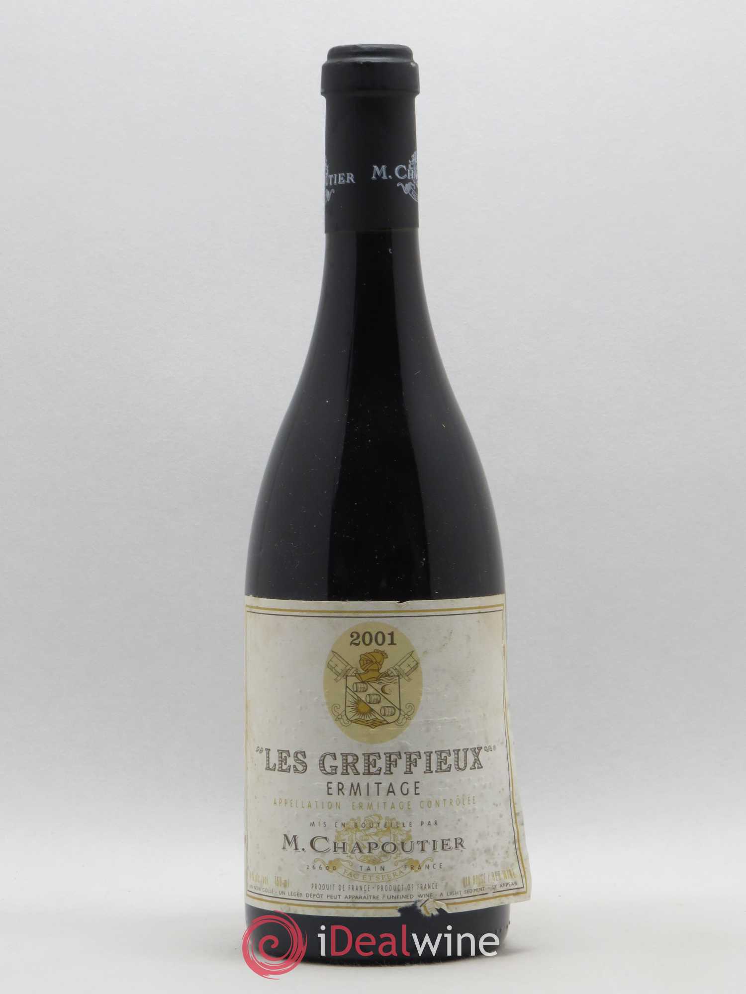 Hermitage Ermitage Les Greffieux Chapoutier 2001 - Lot de 1 bouteille - 0