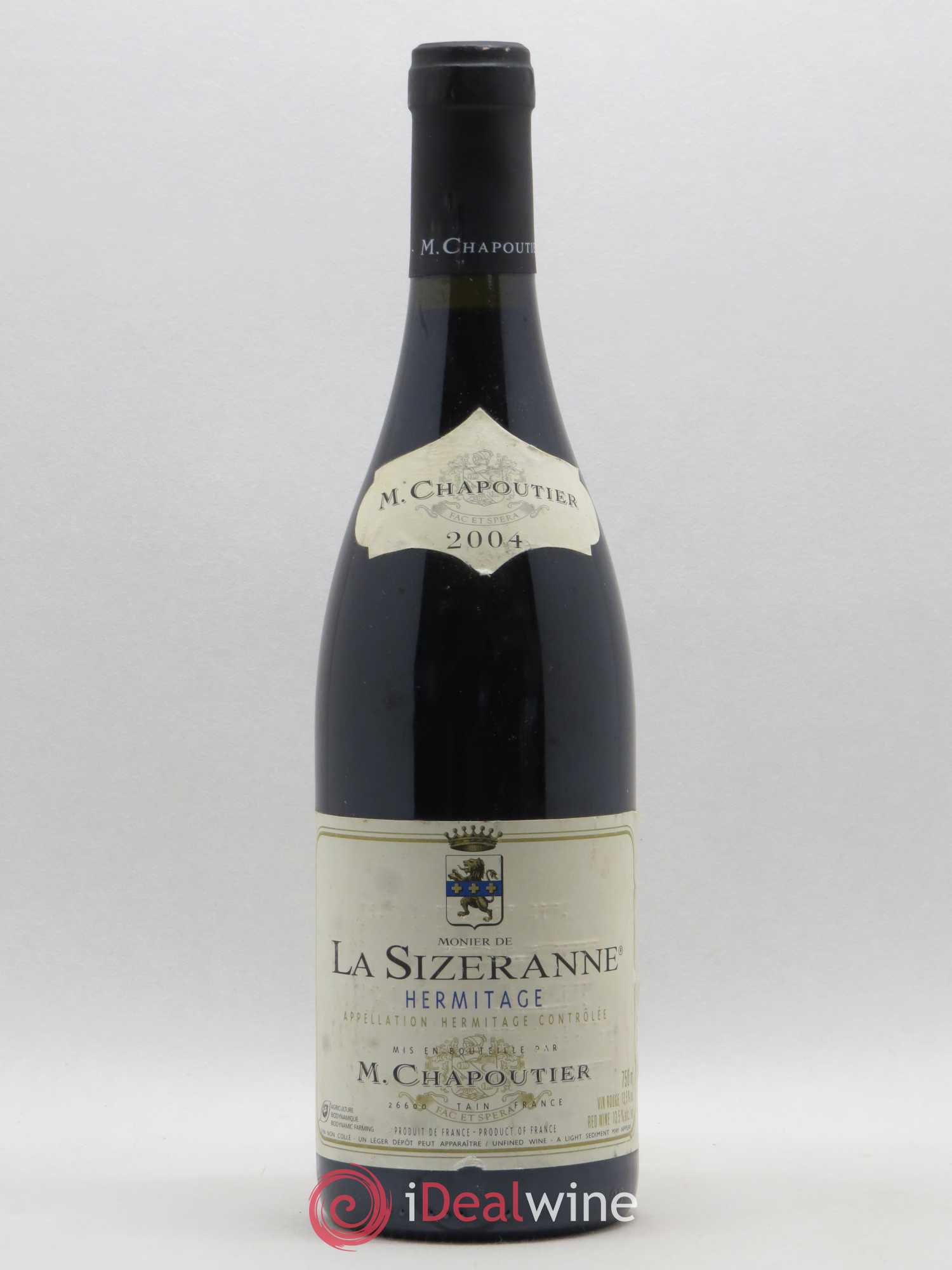 Hermitage Monier de La Sizeranne Chapoutier 2004 - Lot de 1 bouteille - 0