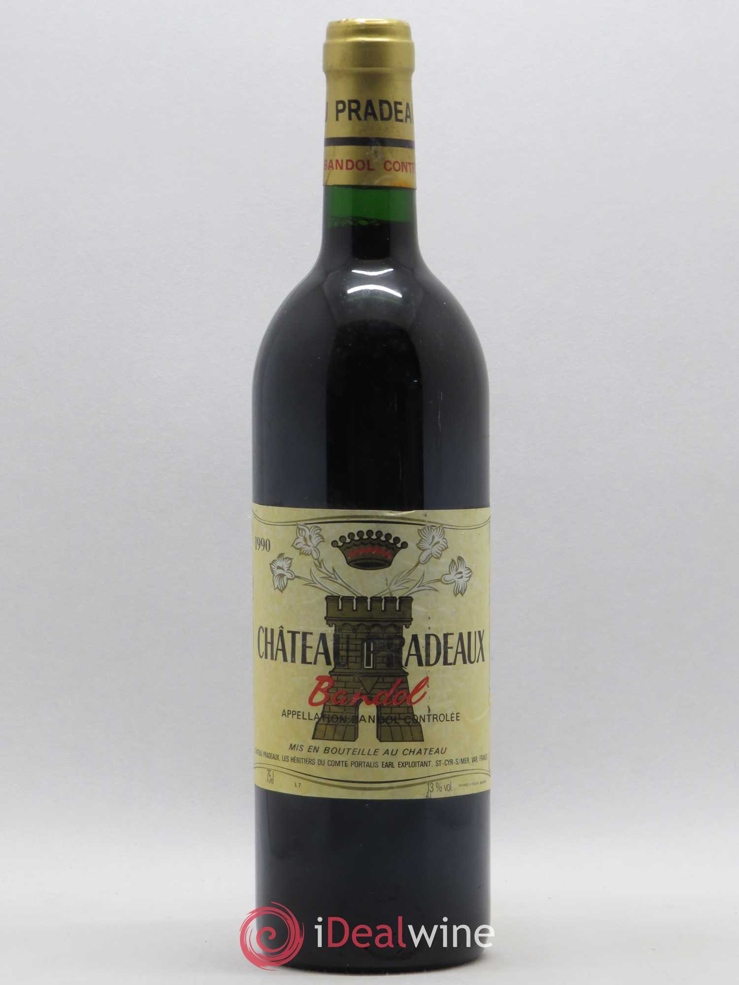 Bandol Château Pradeaux Famille Portalis 1990 - Lot de 1 bouteille - 0