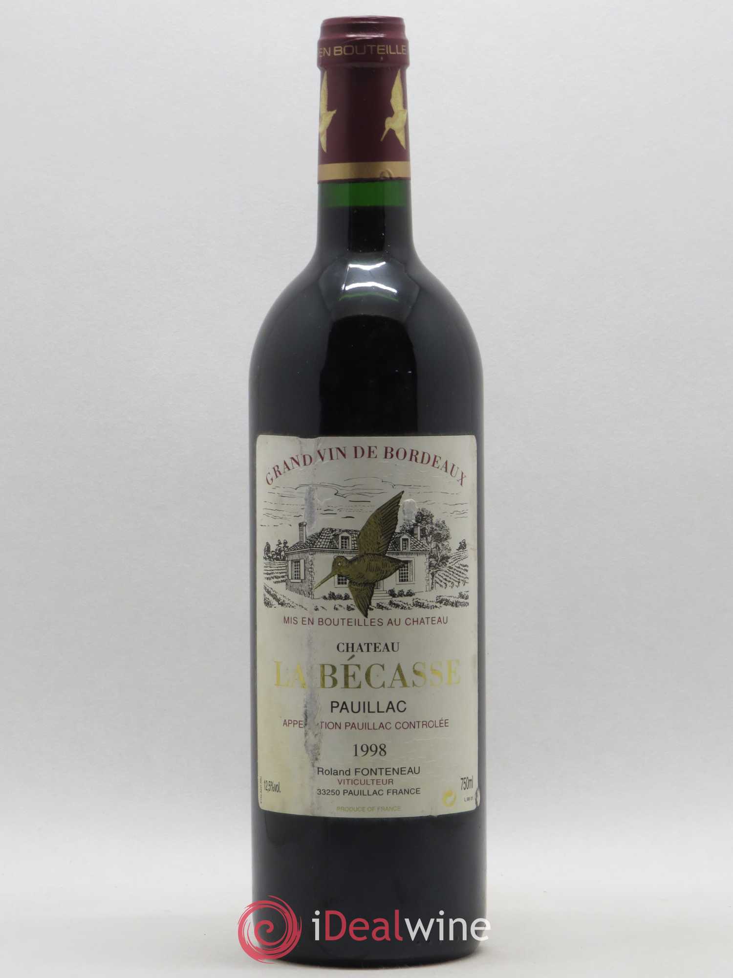 Château la Bécasse 1998 - Lot de 1 bouteille - 0