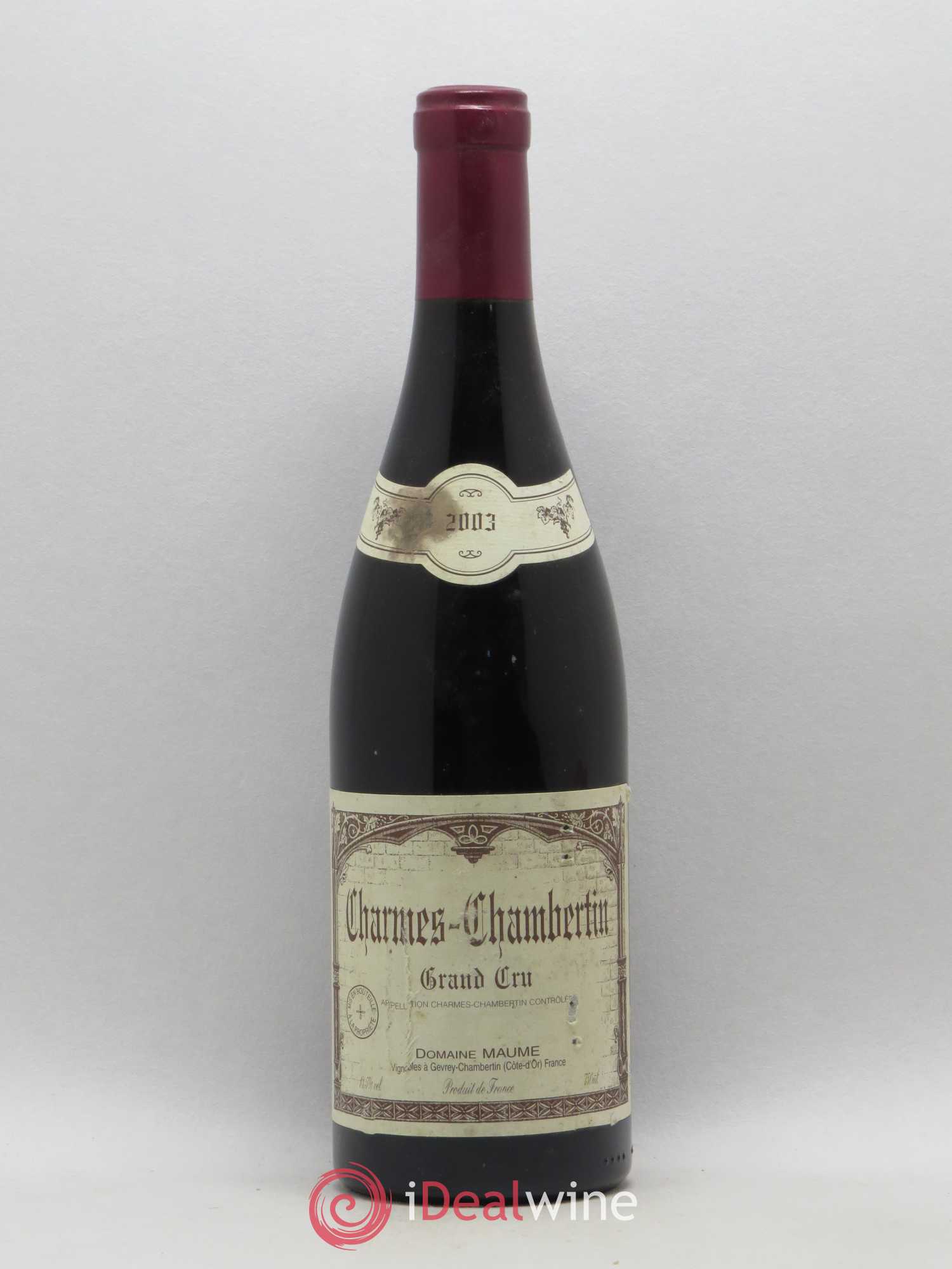 Charmes-Chambertin Grand Cru Domaine Maume 2003 - Posten von 1 Flasche - 0