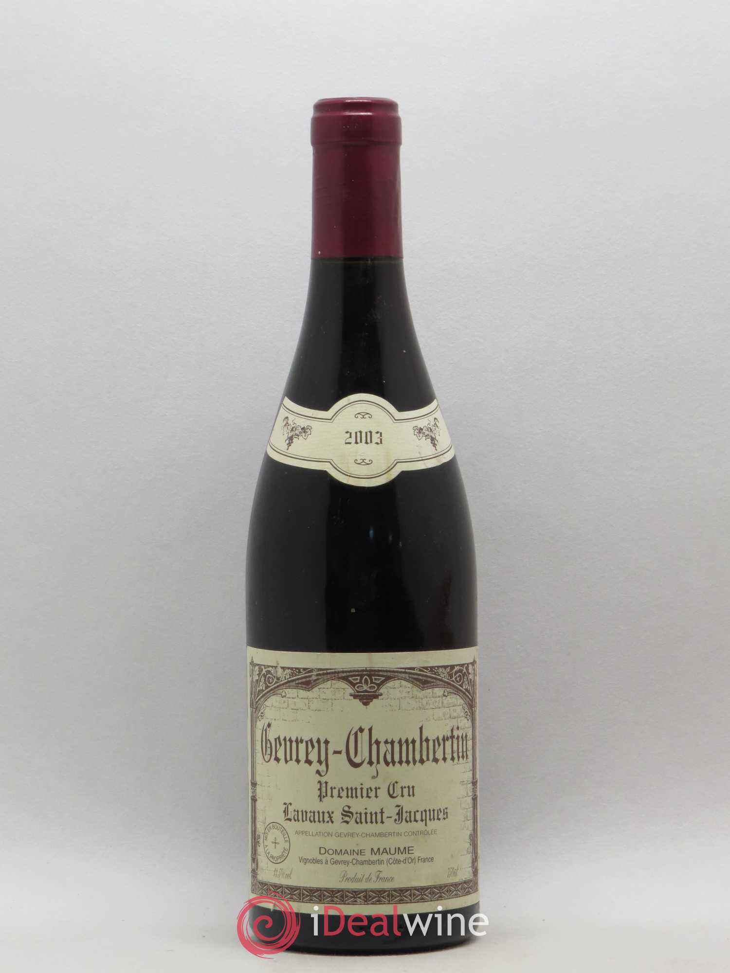 Gevrey-Chambertin Lavaux Saint Jacques Domaine Maume 2003 - Posten von 1 Flasche - 0