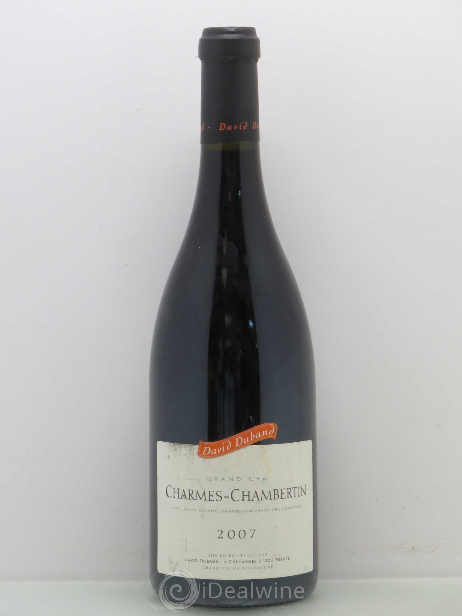 Charmes-Chambertin Grand Cru David Duband (Domaine) 2007 - Lot de 1 bouteille - 0