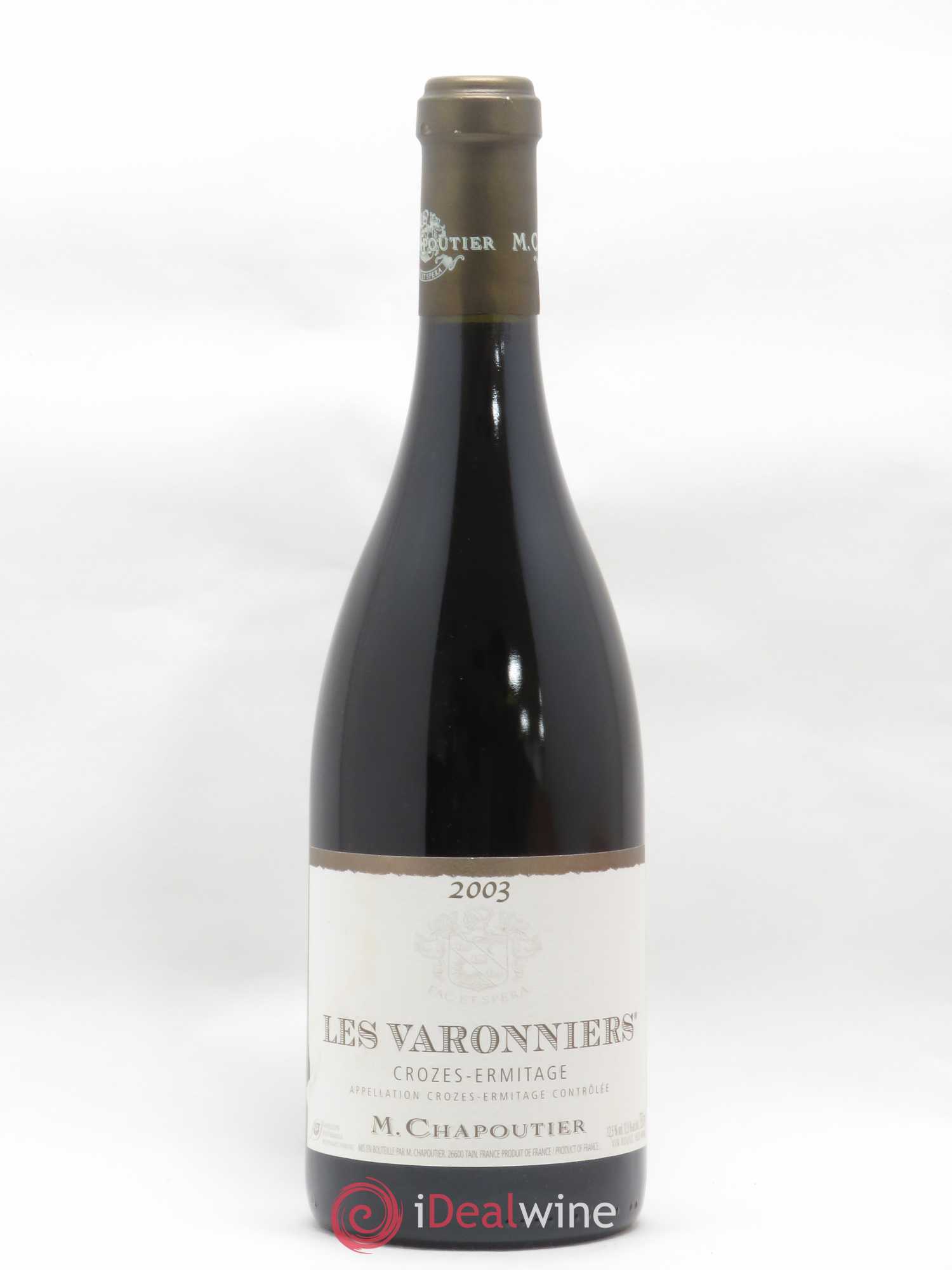 Crozes-Hermitage Les Varonniers Chapoutier 2003 - Lot de 1 bouteille - 0