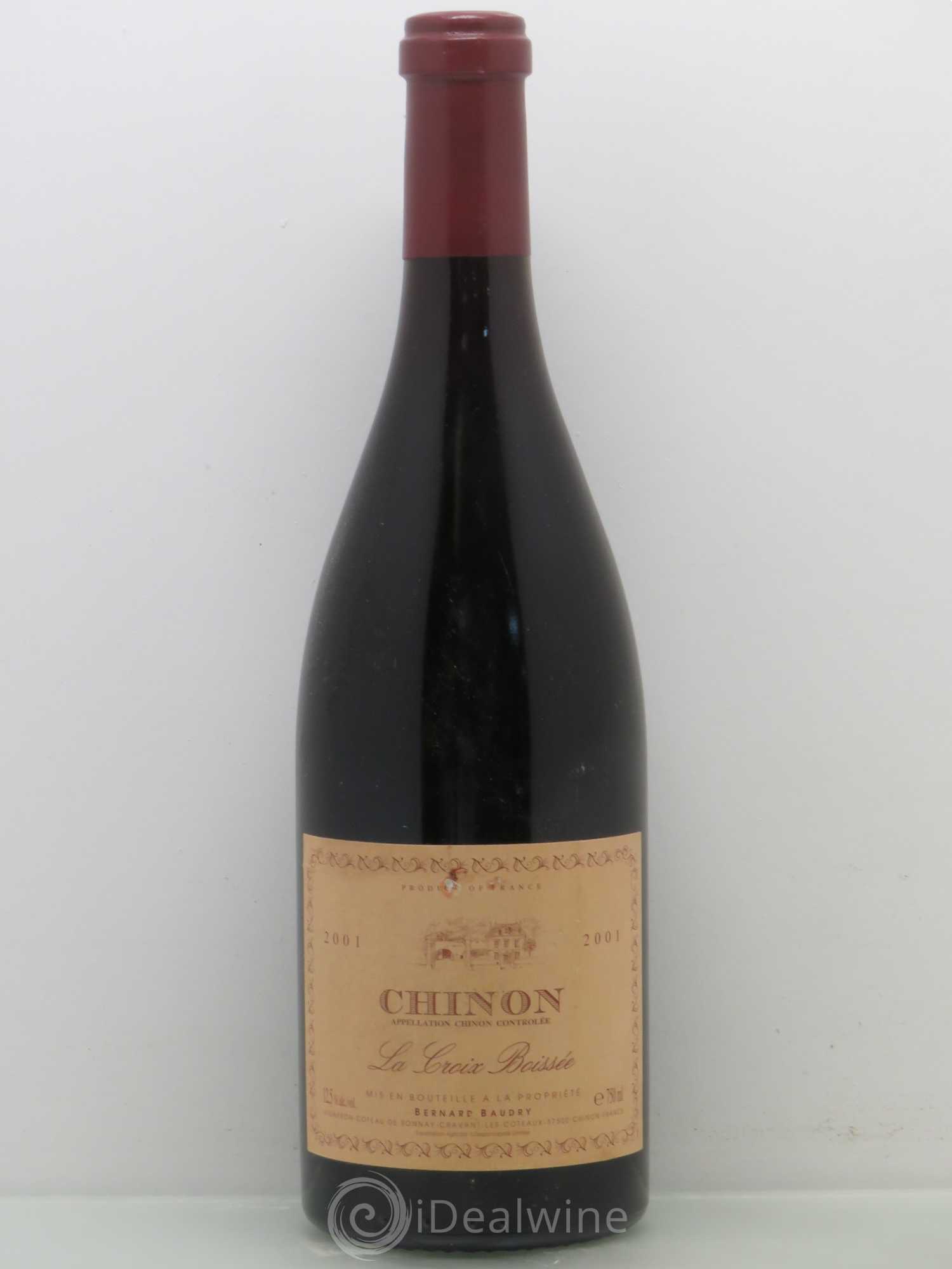 Chinon La Croix Boissée Bernard Baudry 2001 - Lot de 1 bouteille - 0
