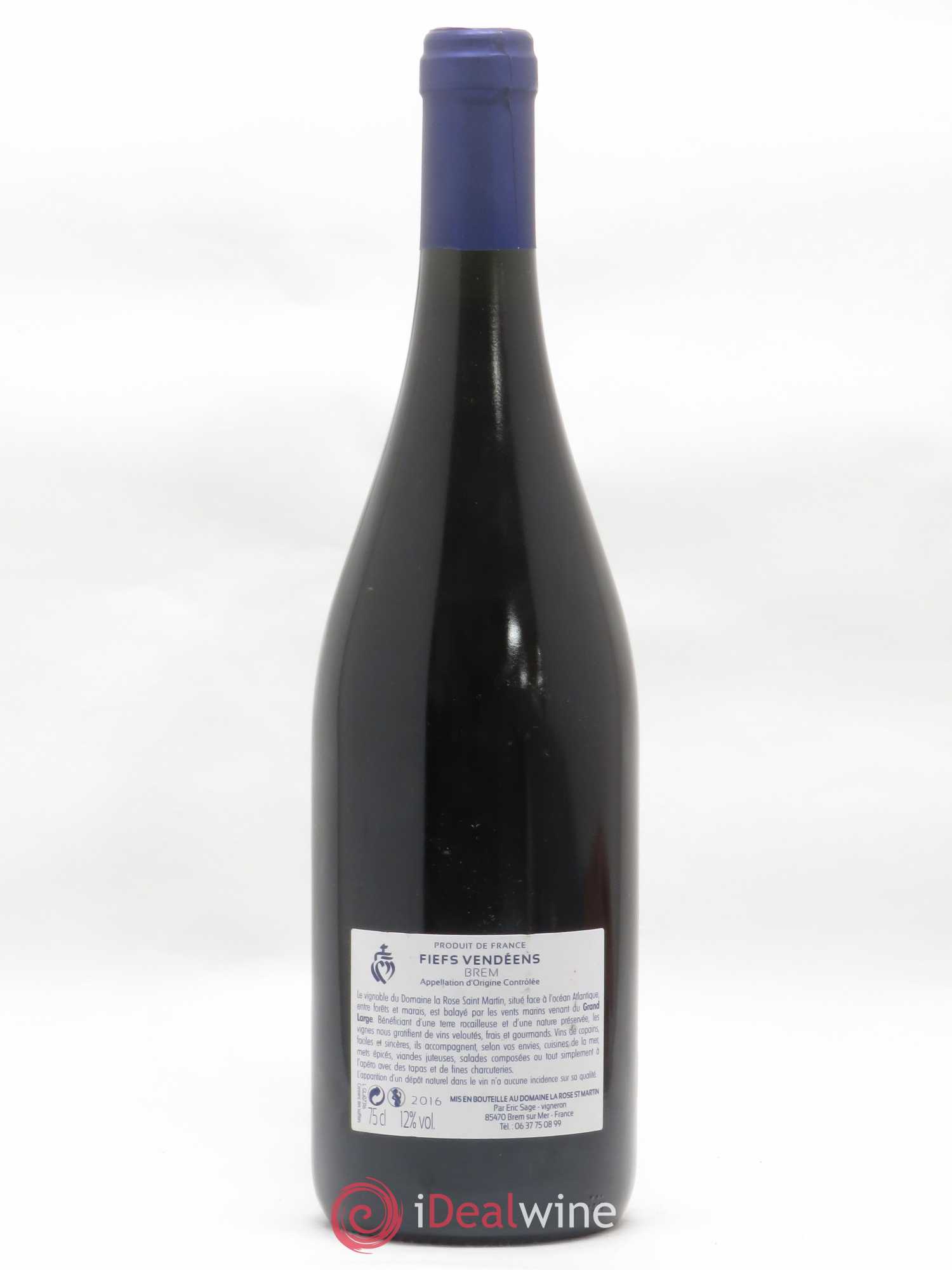 Divers Fiefs Vendéens Grand Large Eric Sage (sans prix de réserve) 2016 - Lot de 1 bouteille - 1