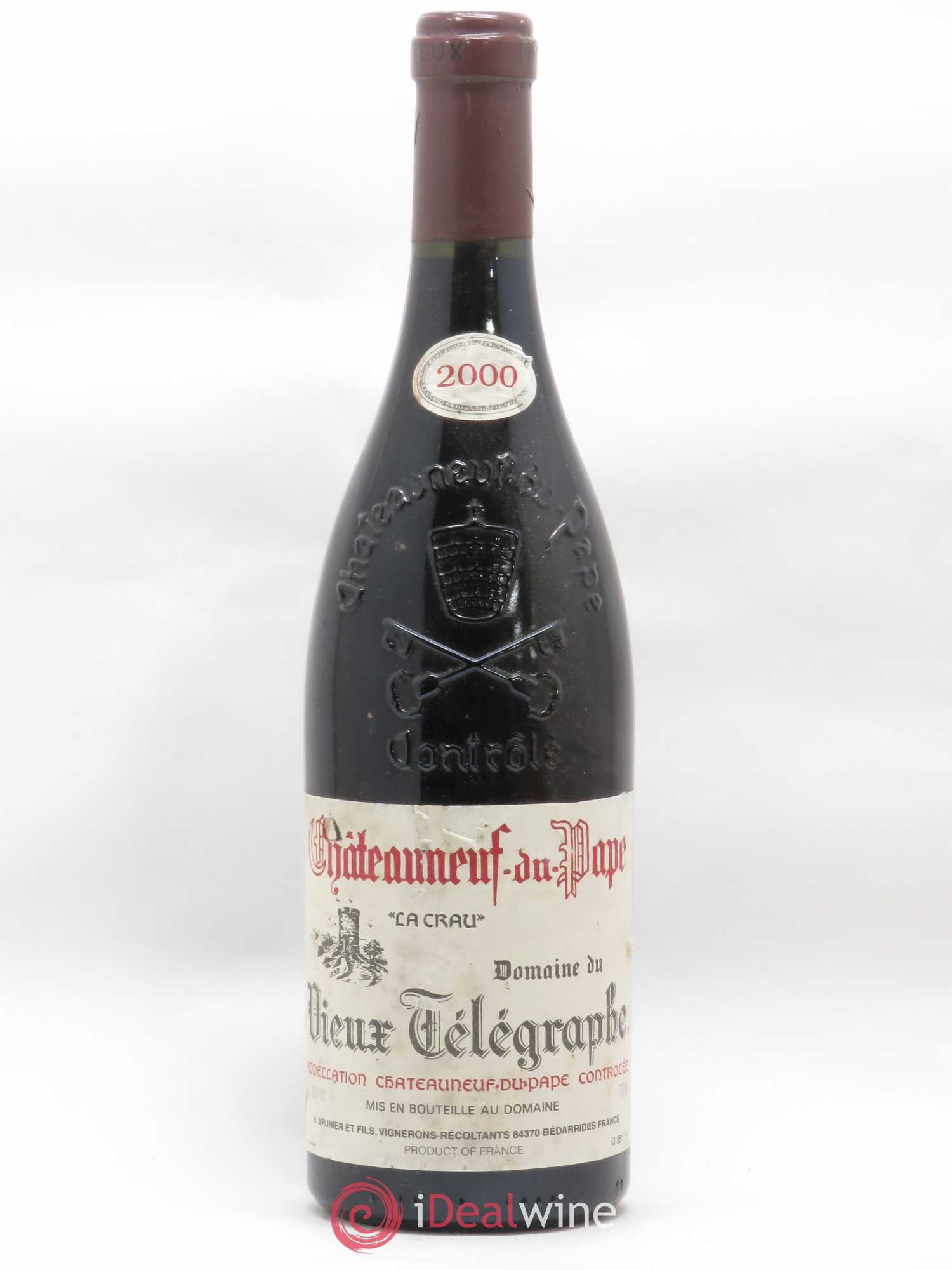 Châteauneuf-du-Pape Vieux Télégraphe (Domaine du) Vignobles Brunier 2000 - Lot de 1 bouteille - 0