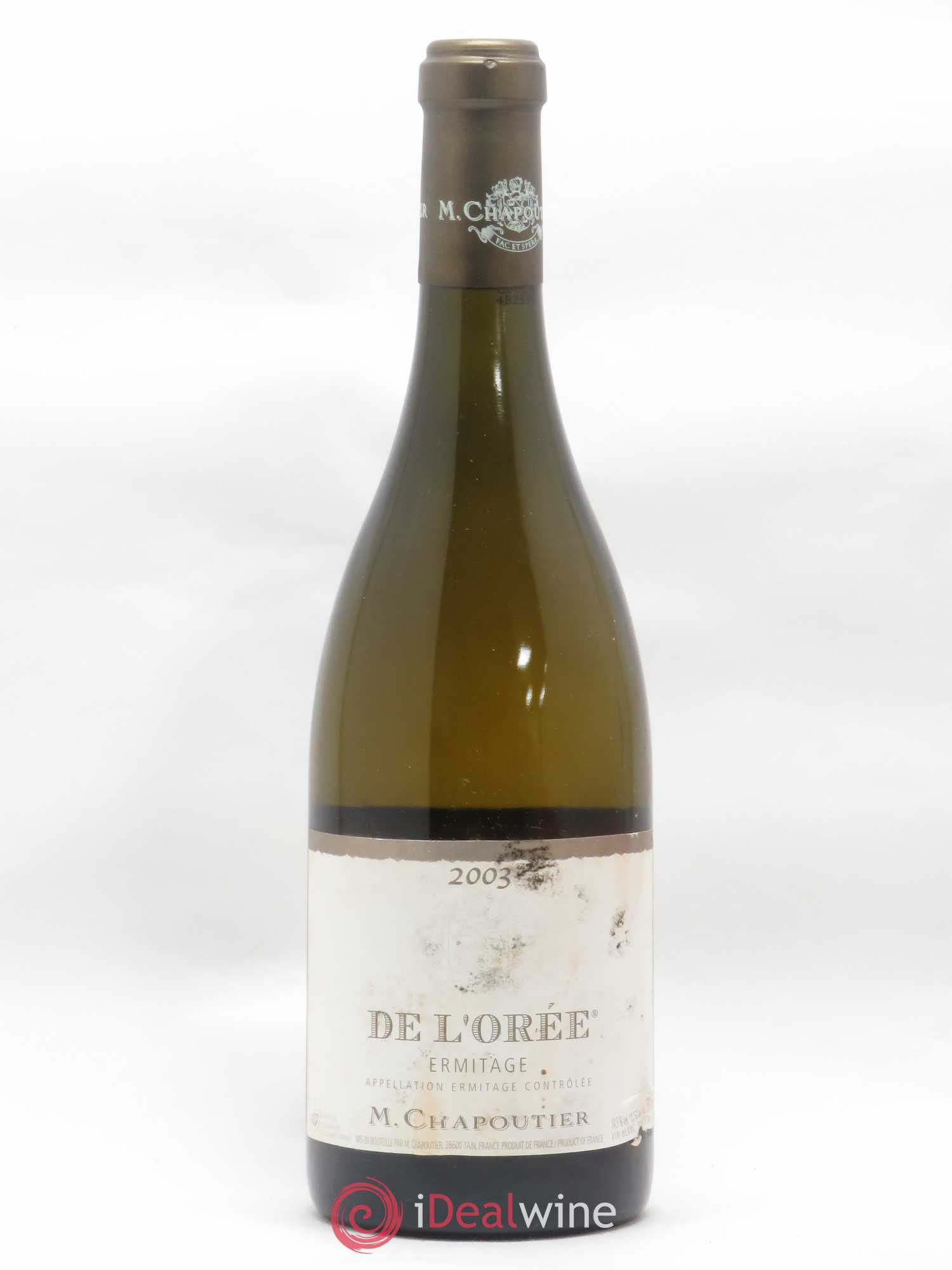 Hermitage Ermitage de l'Orée Chapoutier 2003 - Lot de 1 bouteille - 0