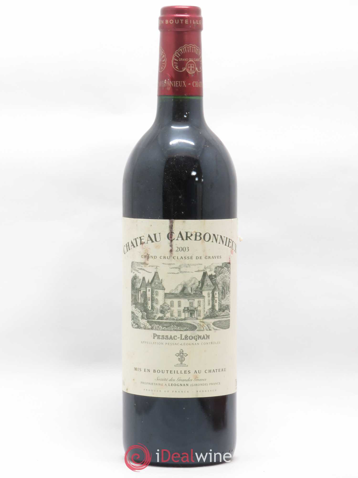 Château Carbonnieux Cru Classé de Graves 2003 - Lot de 1 bouteille - 0